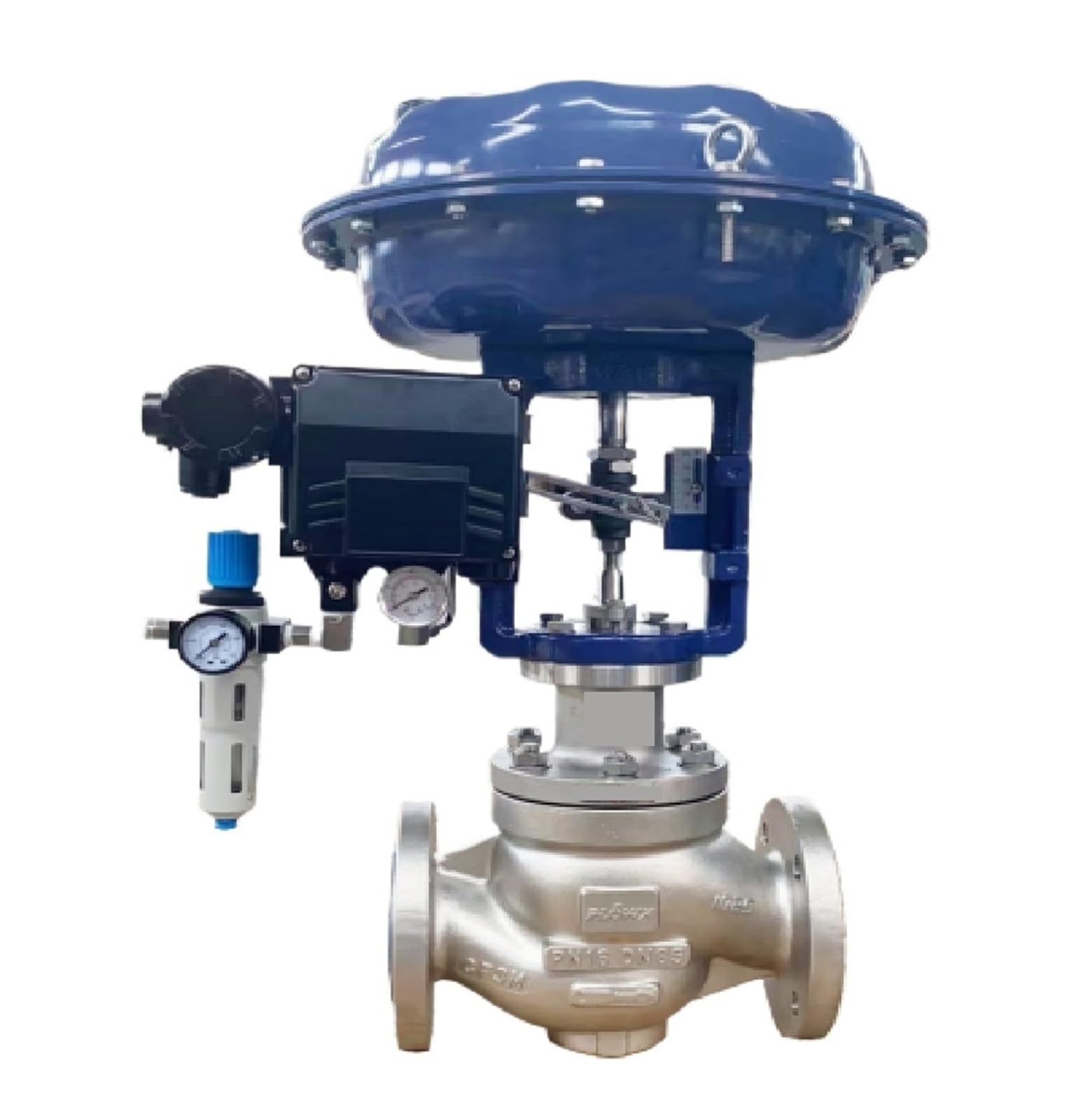 Trgyjgkf One Color Casting Steel High-Temperature Globe Valve Pneumatic Diaphragm Flange Control Positioner