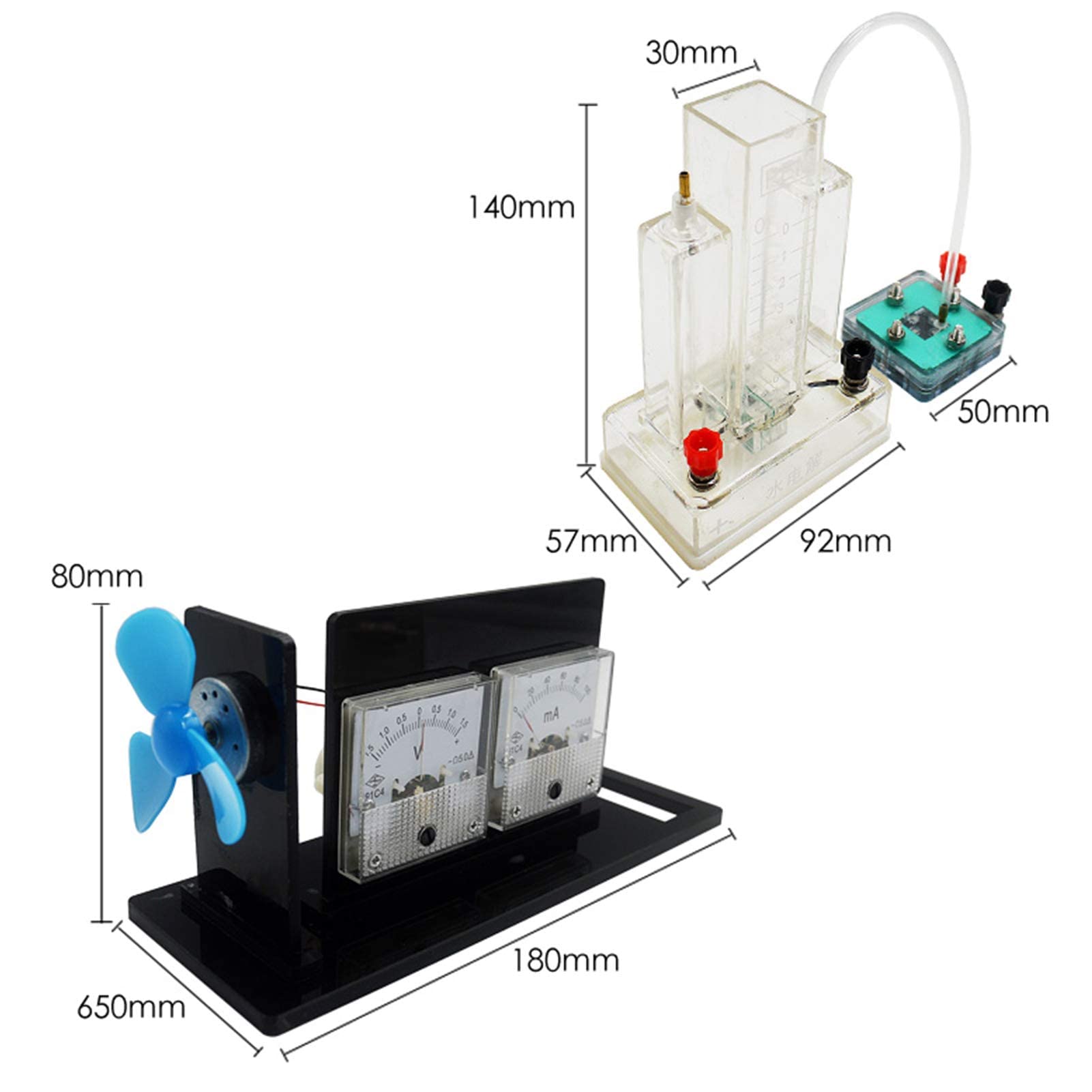 Ausrüstung für physikalische Experimente, Physikalischer Demonstrator für Wasserstoff-Sauerstoff-Batterien, Wasserstoff-Brennstoffzellen-Demonstrator - Unterrichtshilfe-Kit,