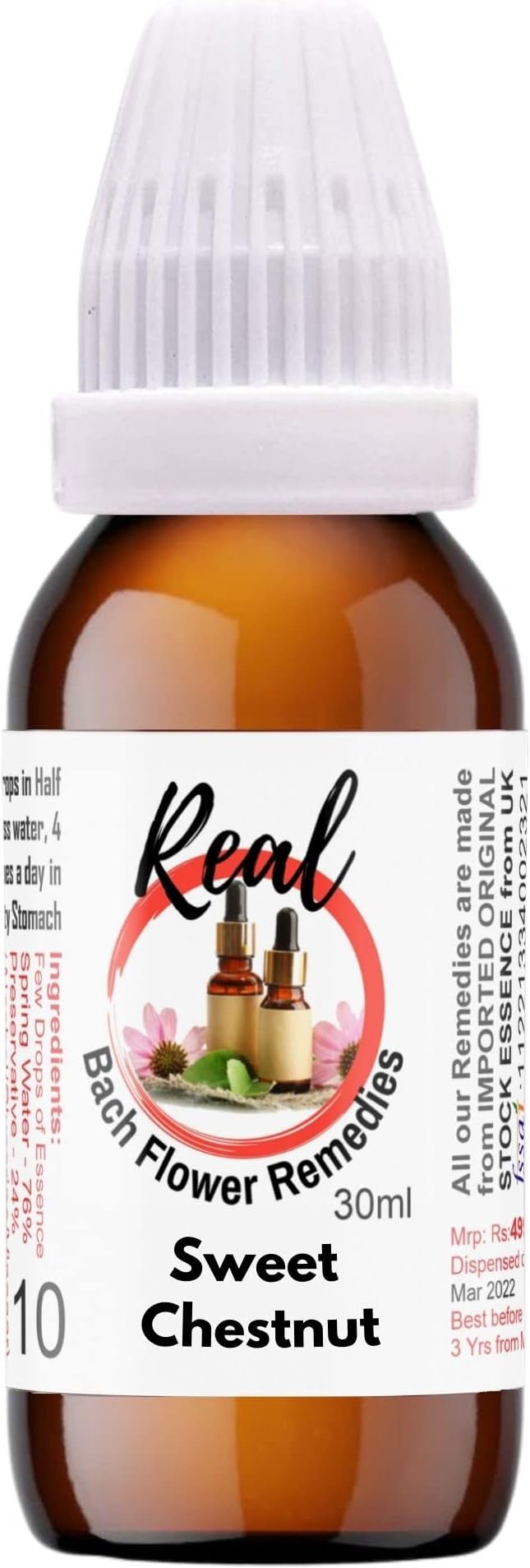 Sweet Chestnut 30ml - Original Imported Bach Flower Remedies prepared from the first Concentrate