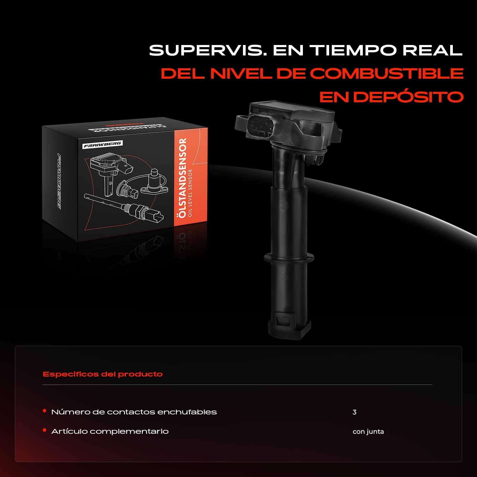 Frankberg Sensor de nivel de aceite diésel 0009050401 | Compatible con: Autobús Vito W639, Viano W639, Sprinter 35-T Caja B906, Clase G W461, Sprinter 5-T plataforma/chasis B906