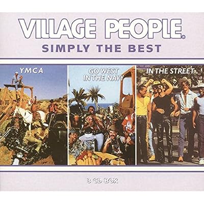 VILLAGE PEOPLE "SIMPLY THE BEST" 3CD BOX SET. YMCA/GO WEST IN THE NAVY/IN THE STREET.