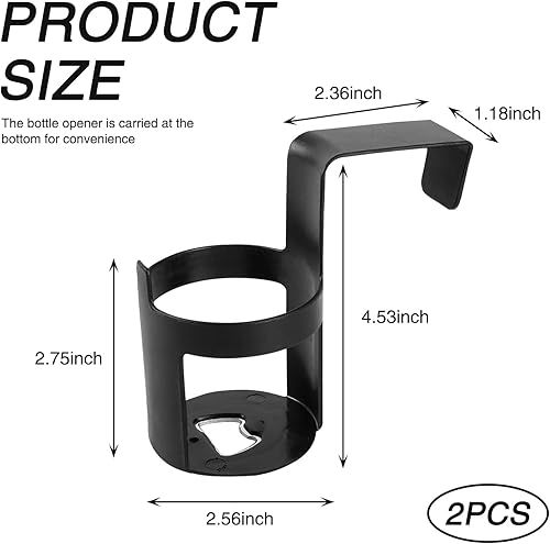 Miniatura 2 de 2 soportes para vasos de agua colgantes para automóvil, 4.52 x 2.55 pulgadas, portátil, de almacenamiento simple para reposabrazos de asiento de
