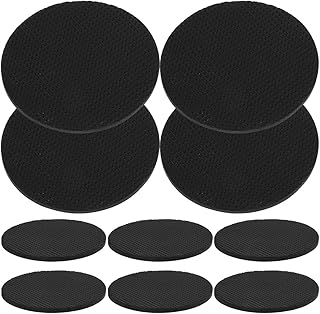 12PCS Pool Table Leveling Pads Kit: 3.34" Round Thick Non-Slip Leg Shims, Furniture Floor Protectors for Wobble Repair, Billiard Table Accessories for Desks, Washers, Dryers, 0.2 Inch Thick(Black)