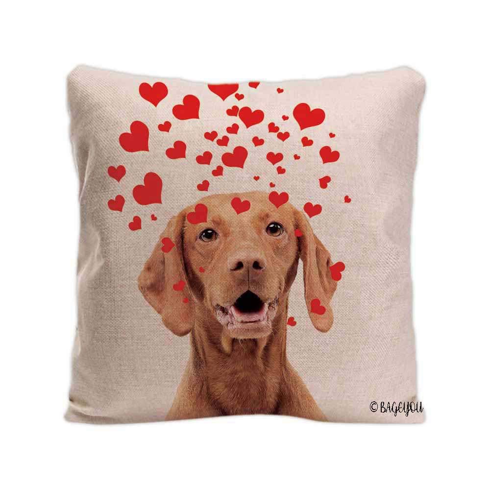 BAGEYOU Dog's Love to You Gooi Kussensloop Tekkel Blazende Kussen