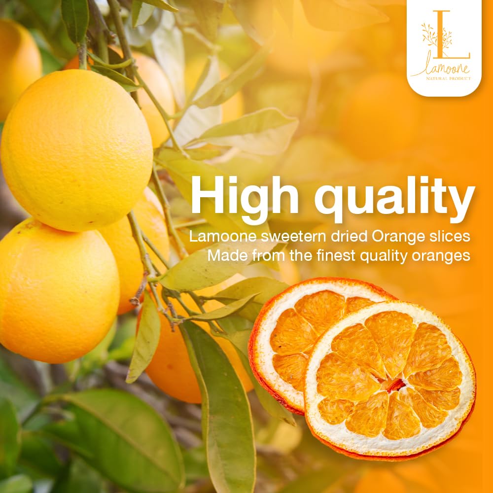 Premium Sweeten Dried Orange Slices, Dehydrated Fruit for Cocktails Garnish, Sweet and Moist, Delicious and Versatile Fruit Garnish, 5 Oz/142g (Pack of 1, 5, Ounce)