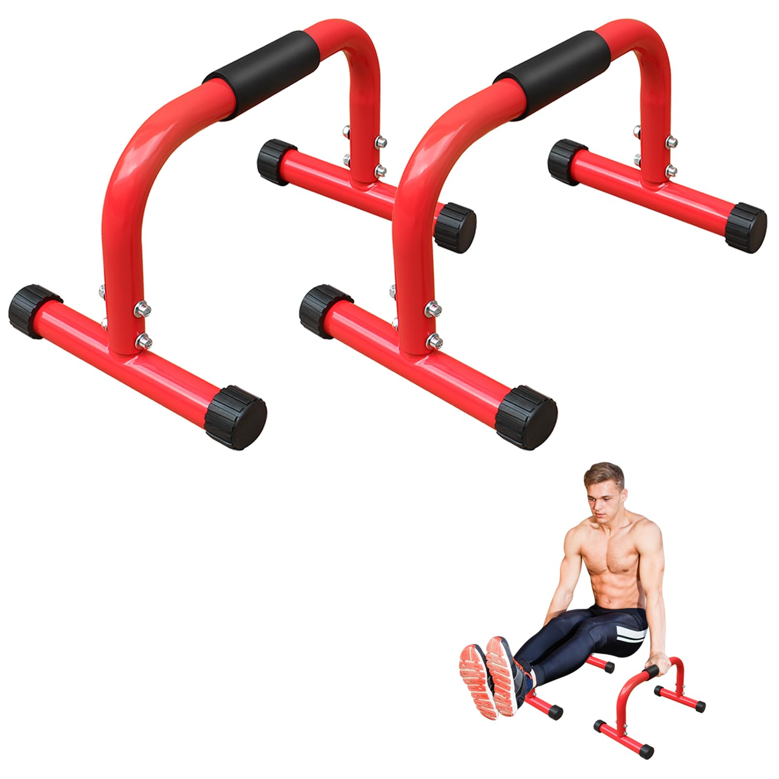 Barres parallèles et station de dips à la maison, équipement d'entraînement de gym, barres L-Sit et équipement de gymnastique pour la maison, parfait pour les pompes, les plongées