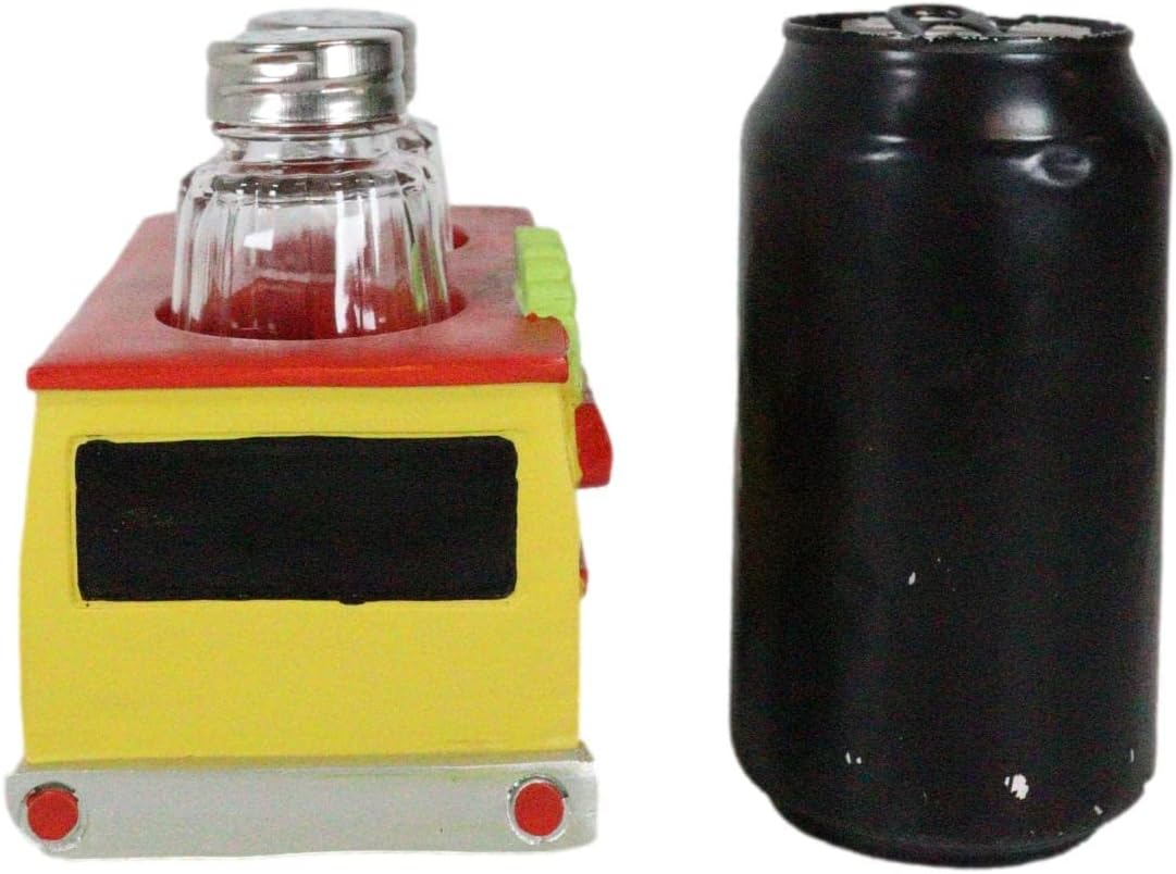 Ebros Gift Cinco De Mayo Fiesta Party Taste Of Mexico Tex-Mex Taco Food Truck Hot And Fresh Salt And Pepper Shakers Set Holder Figurine 6.25"Long Tacos Kitchen Dining Bar Countertop Table Accent