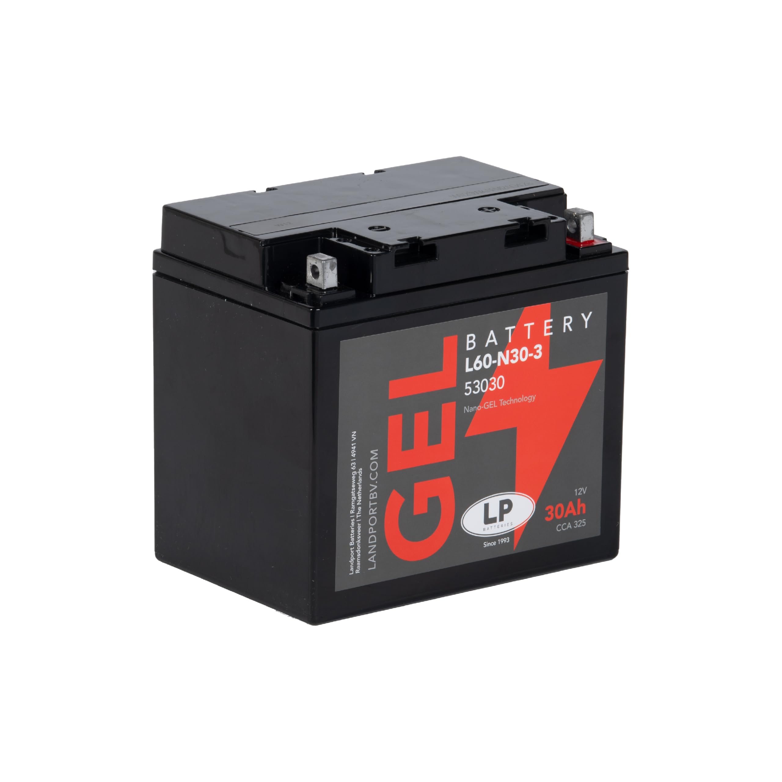 LANDPORT Batterie 12V 30Ah Gel kompatibel BMW K100 K1100 K75 R100 RT R60 R65 R75 R80 R90 HD FLHRC FLHT FLHXSE