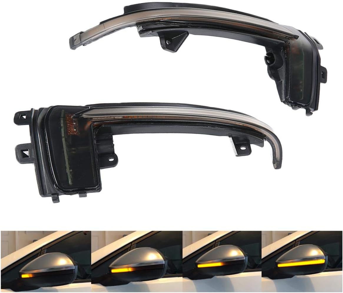 DokFin LED Rearview Mirror Indicator Blinker Light Dynamic Turn Signal for A3 S3 8P 2010-2012 A4 S4 B8 8K 2012-2015 A5 S5 RS5 B8
