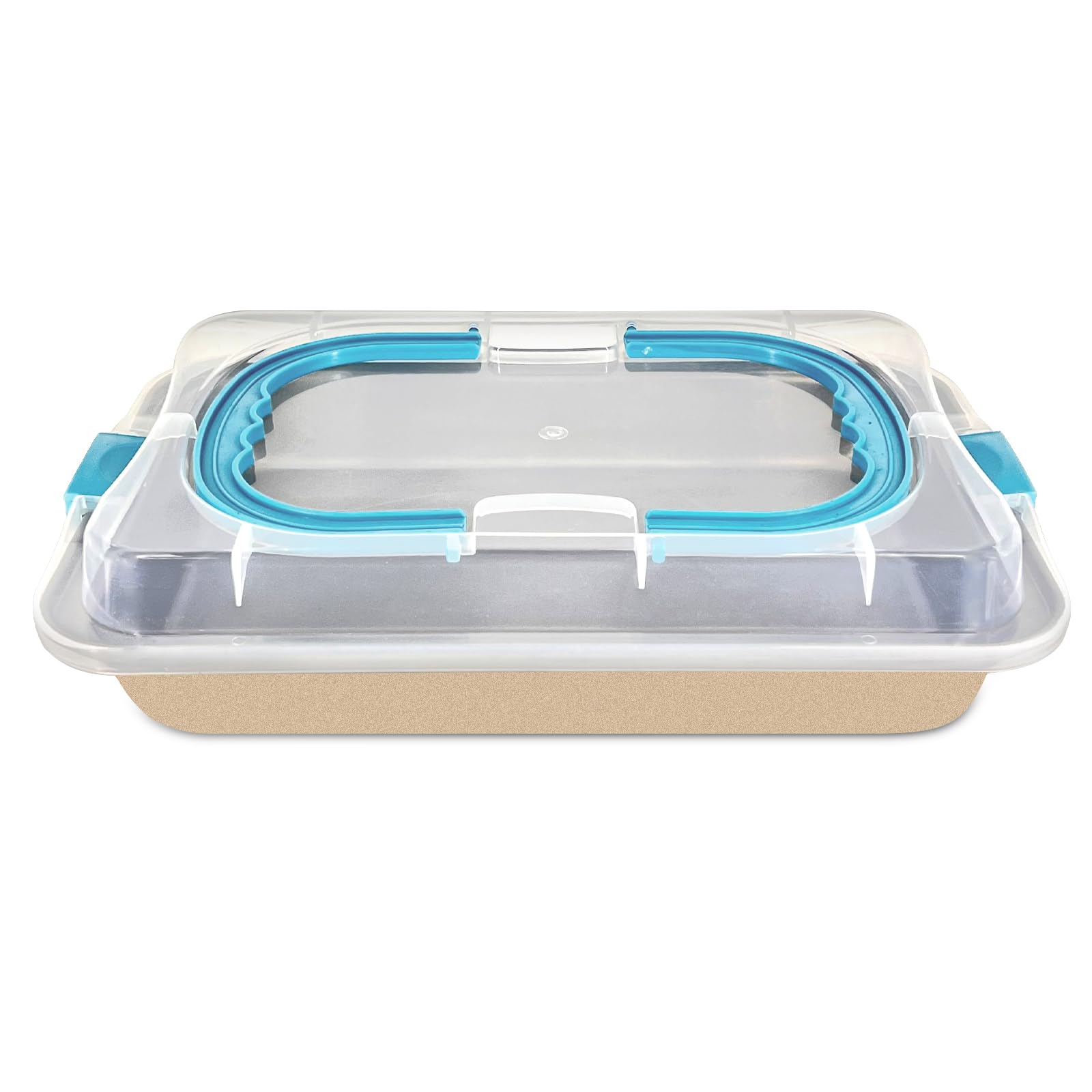 Pullman - Teglia per pane con coperchio, capacità di 0,5 kg, antiaderente, con coperchio, per pane fatto in casa, in acciaio al carbonio di alta