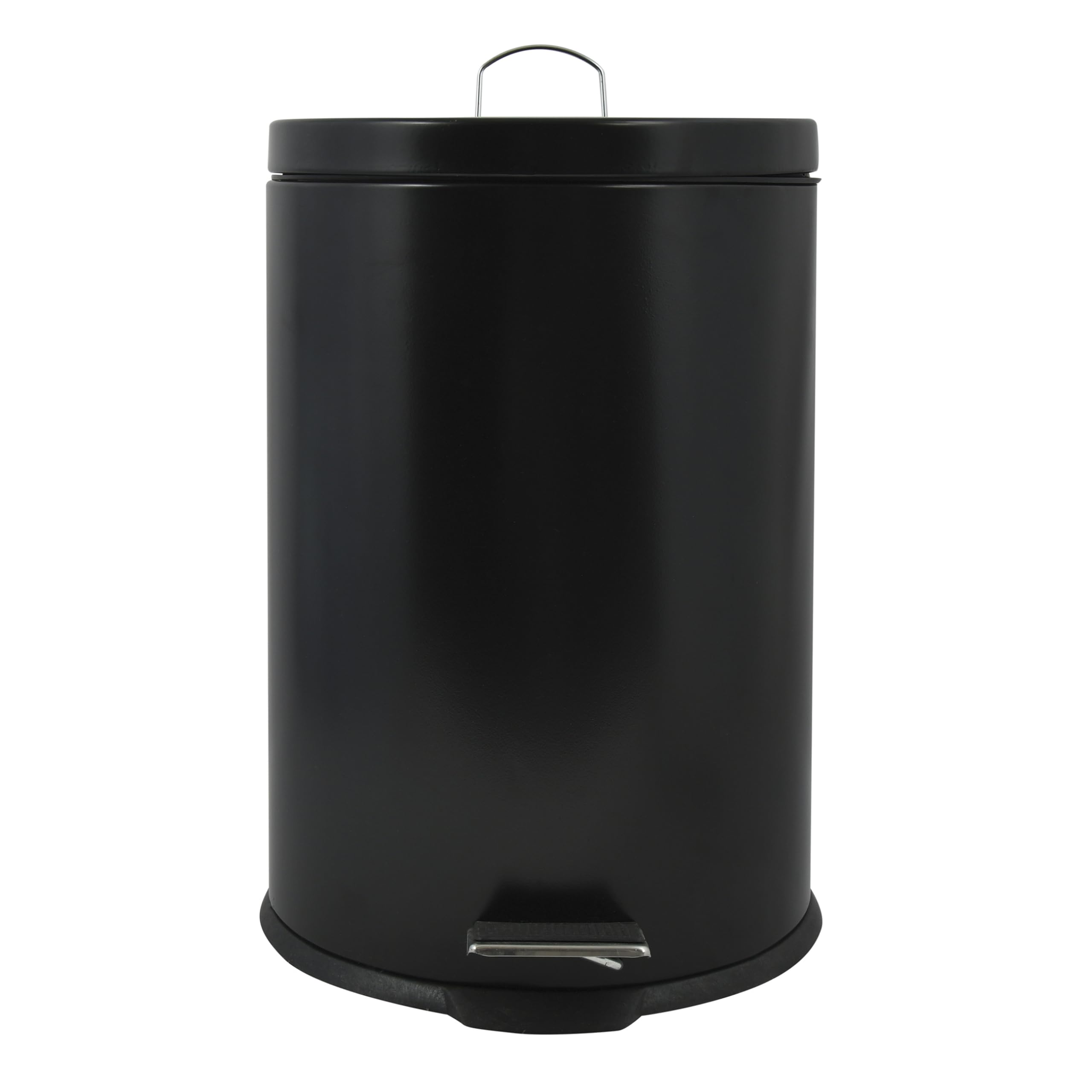 MSV Stainless Steel Pedal Bin, Black, 20 Litre