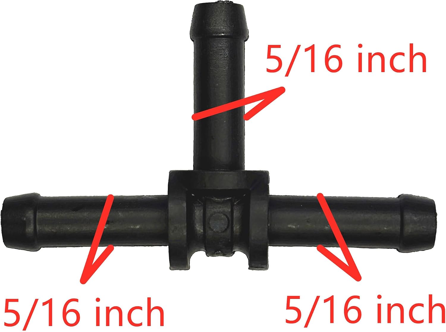 5/16" Equal Tee Connect Fitting,3-Way T-Shaped Hose Connector for Fuel/Coolant Lines,8mm ID Tubing Tee for VW,Jetta,Golf,Passat,Tiguan,Atlas,Arteon,Audi,Q5,Q7,BMW,Ford,Toyota,Honda,Water Pipe T-Joint