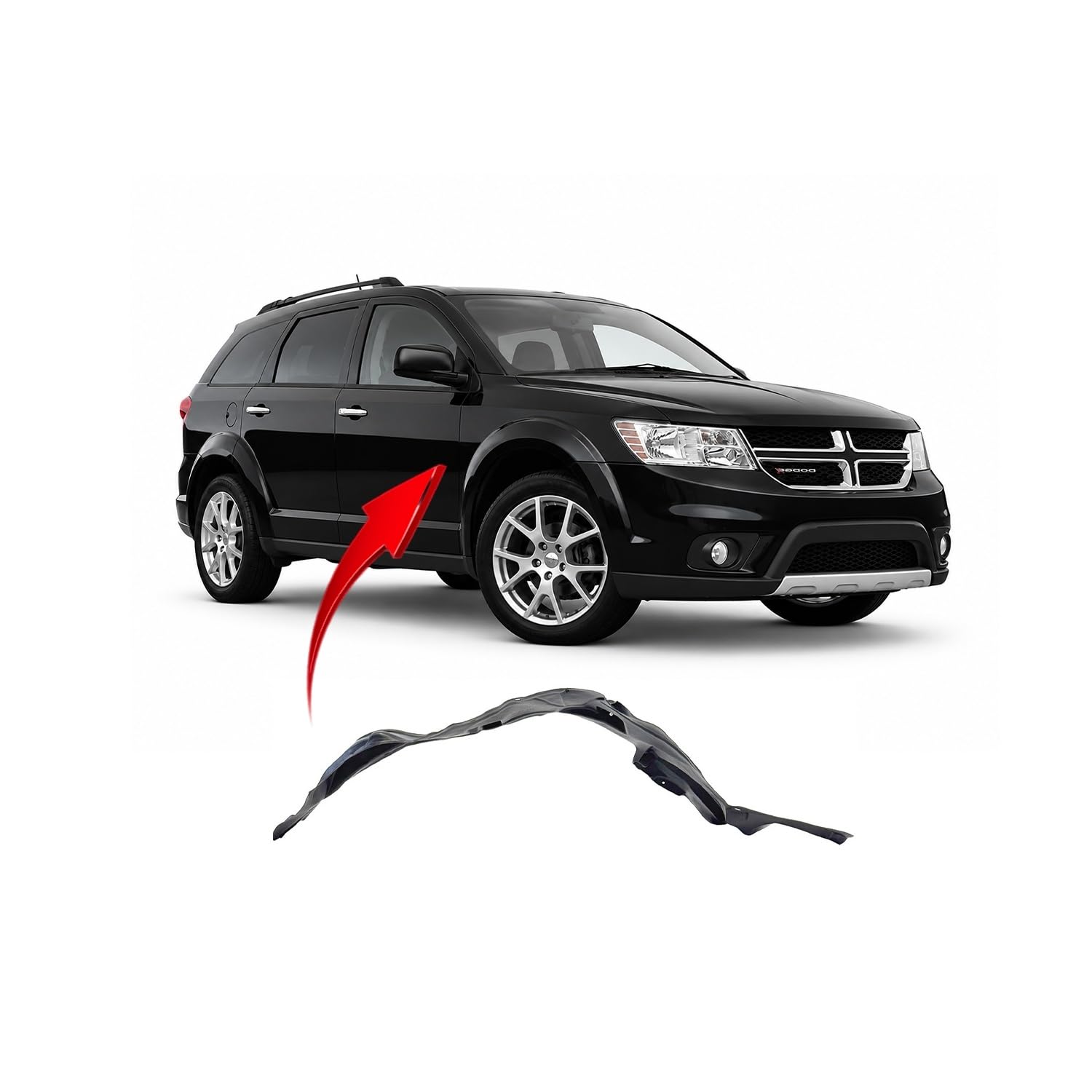 FitParts Compatible with Honda Ridgeline 2006–2011 Front Right Fender Liner