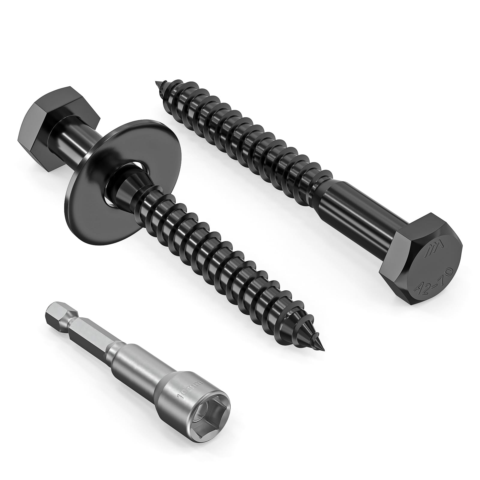 Valorada 20Pcs M6 x 50mm Coach Screws, Heavy Duty Lag Bolts 304 Stainless Steel, 50mm Wood Screws