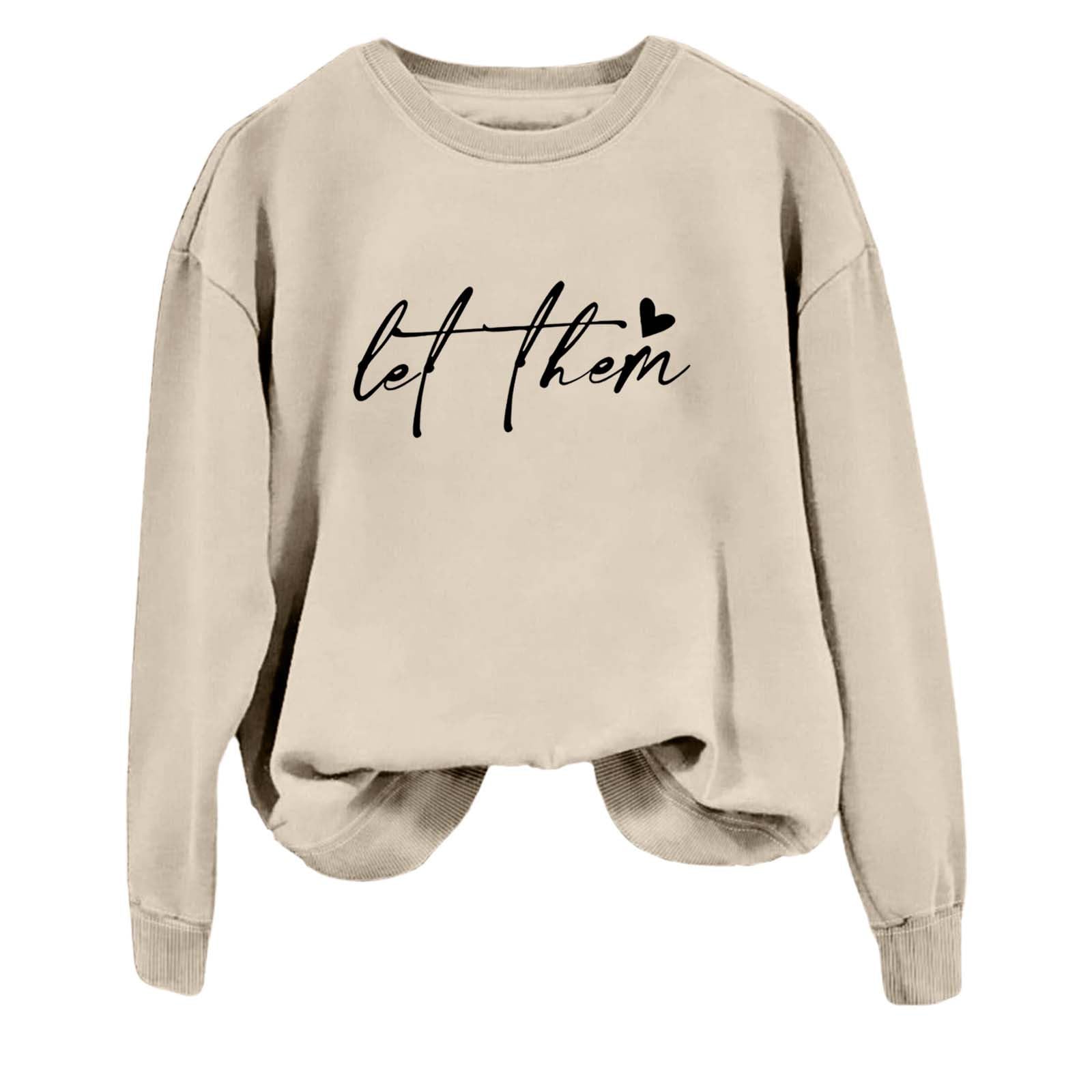 Sudaderas Mujer,Sudadera con Capucha y Cuello Redondo de Manga Larga con Estampado de Letras para Mujer