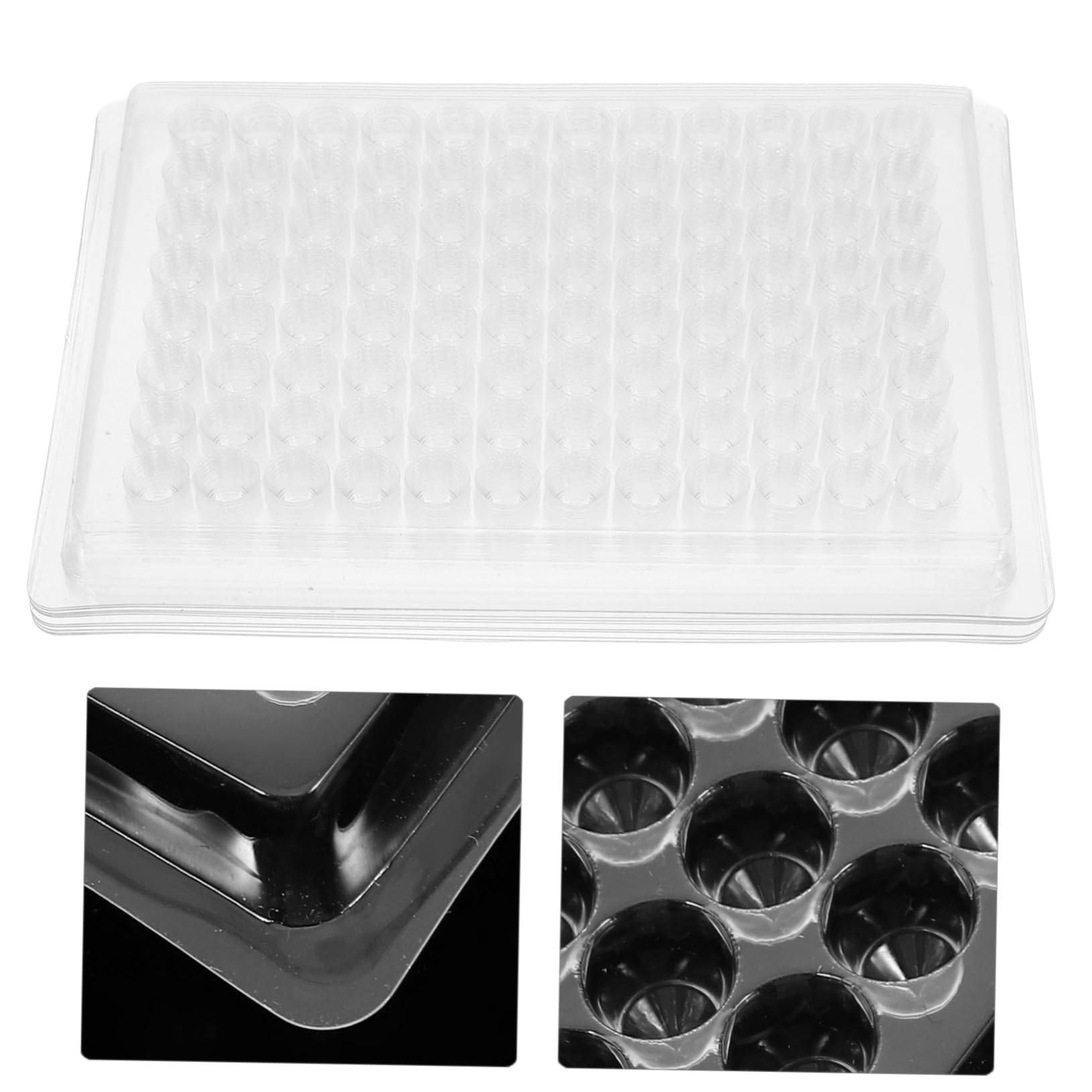 Zerodeko 2 Series Plato De Cultivo Placa De Cultivo De Tejidos Para Laboratorio Placa De Cultivo Celular Para Laboratorio Bandeja De Cultivo Transparente De Polivinilo 100 Piezas*2