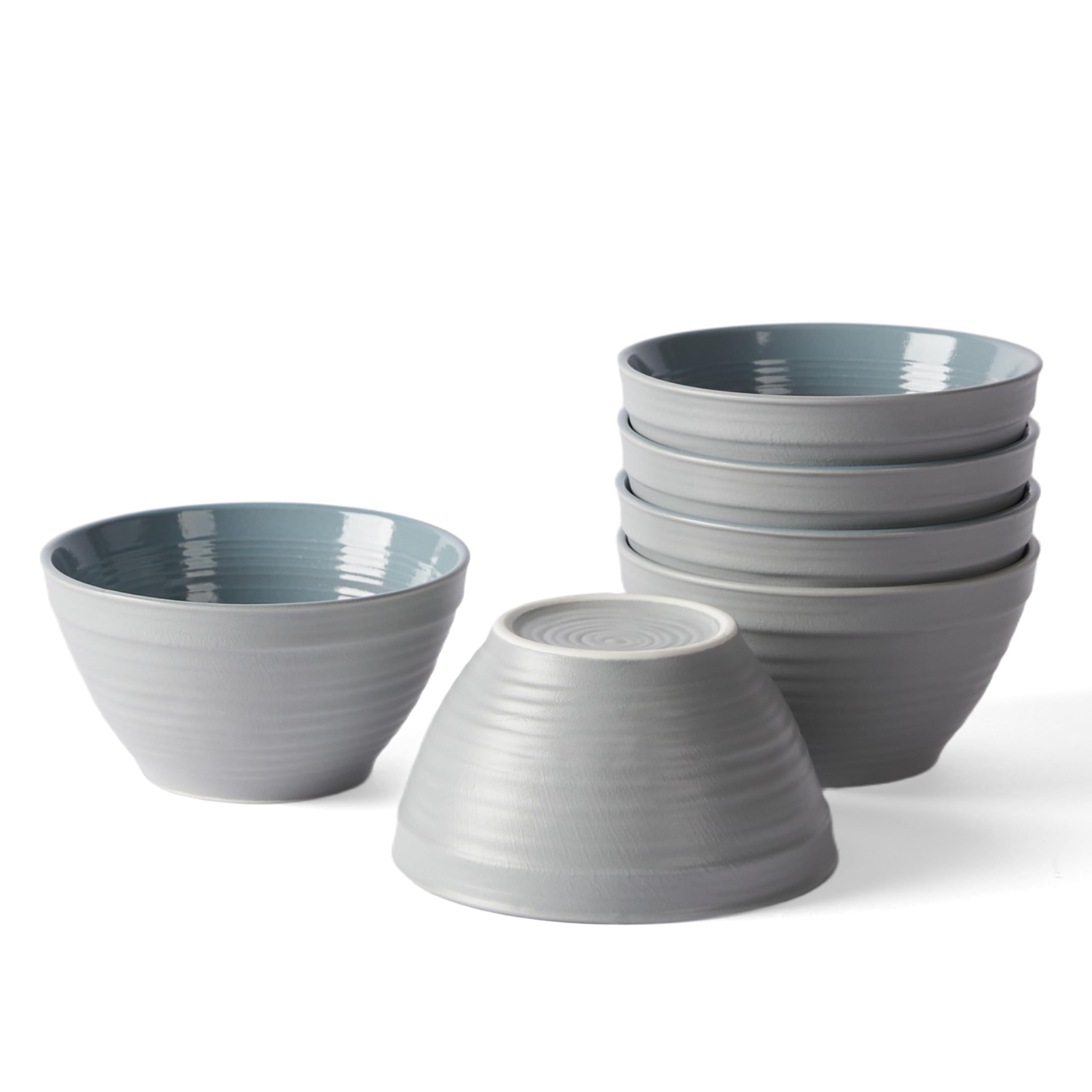 Jiwoo Müslischalen Bowl Schüssel 6er Set, 370ml Suppenschalen Dessertschalen für Nudeln, Salat, Obst, EIS