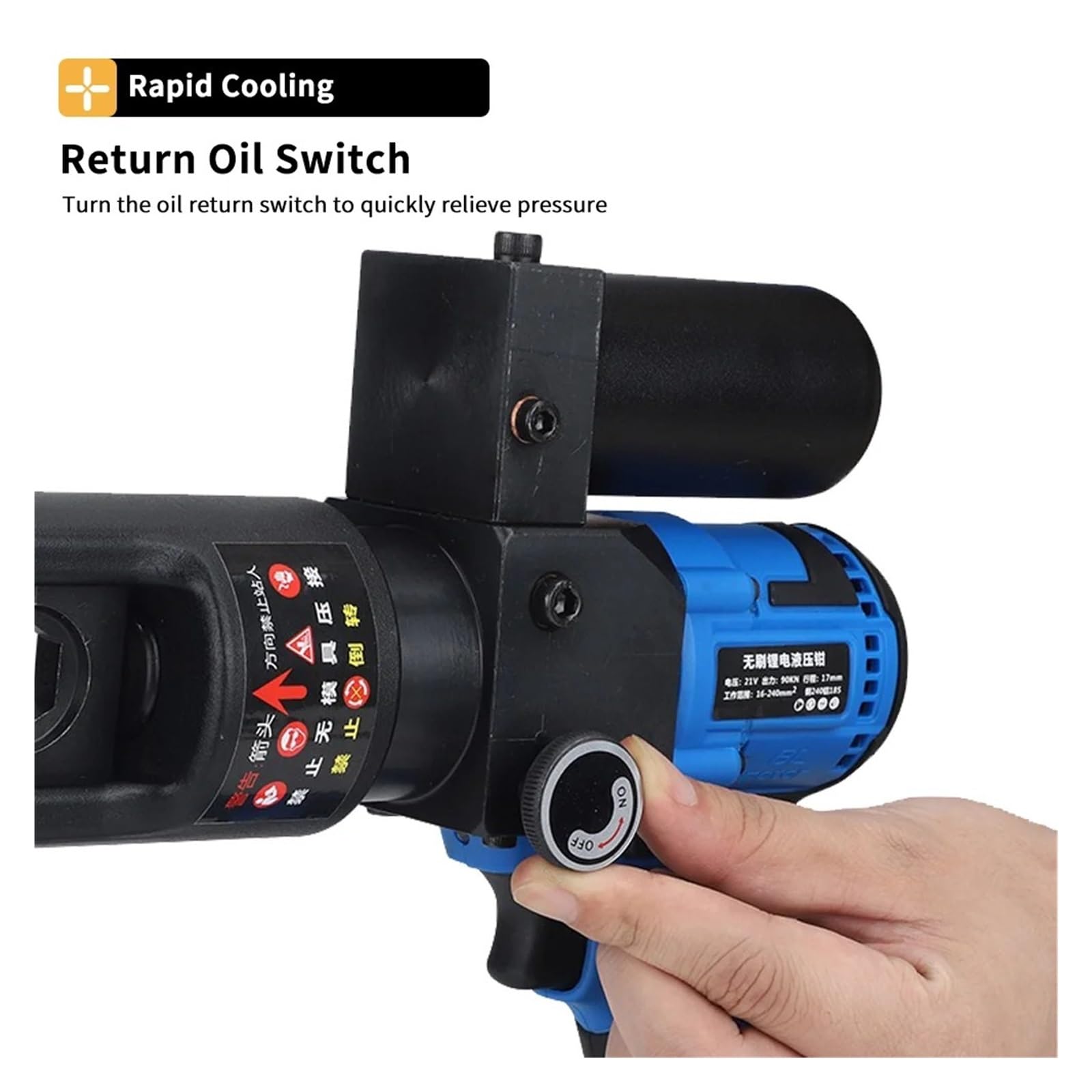 Pinza A Crimpare Idraulica Elettrica Da 10-240 Mm² A Ricaricabile 21 V Strumento For Cavi In ​​rame/alluminio Controllo Preciso(SL-240)