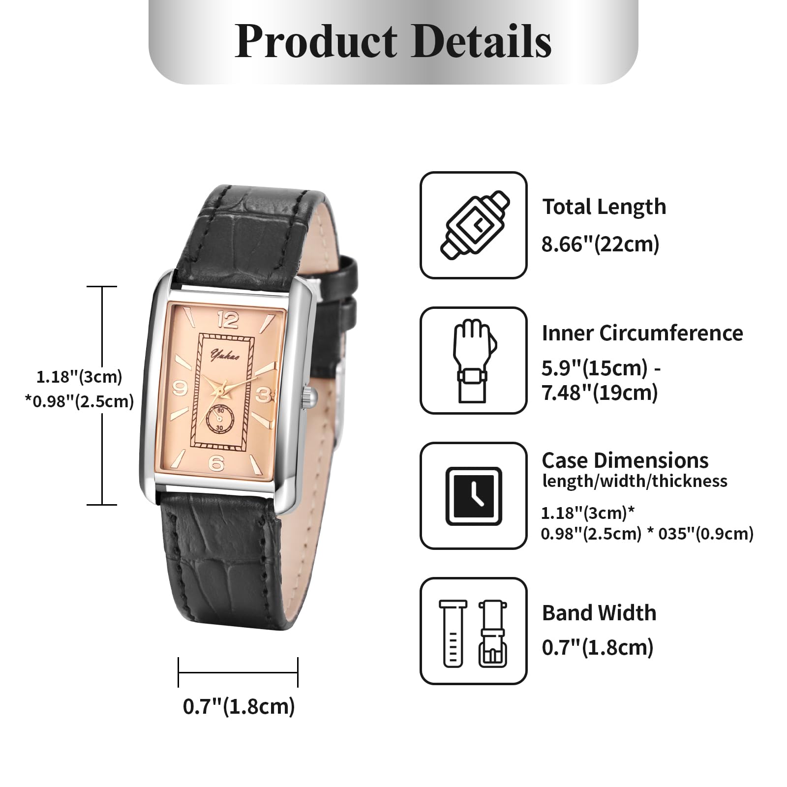 Lancardo Retro Vintage Square Watch: Men Women Quartz Analog Silver Tone Case Crocodile Pattern Leather Business Casual Dress Couple Wrist Watch