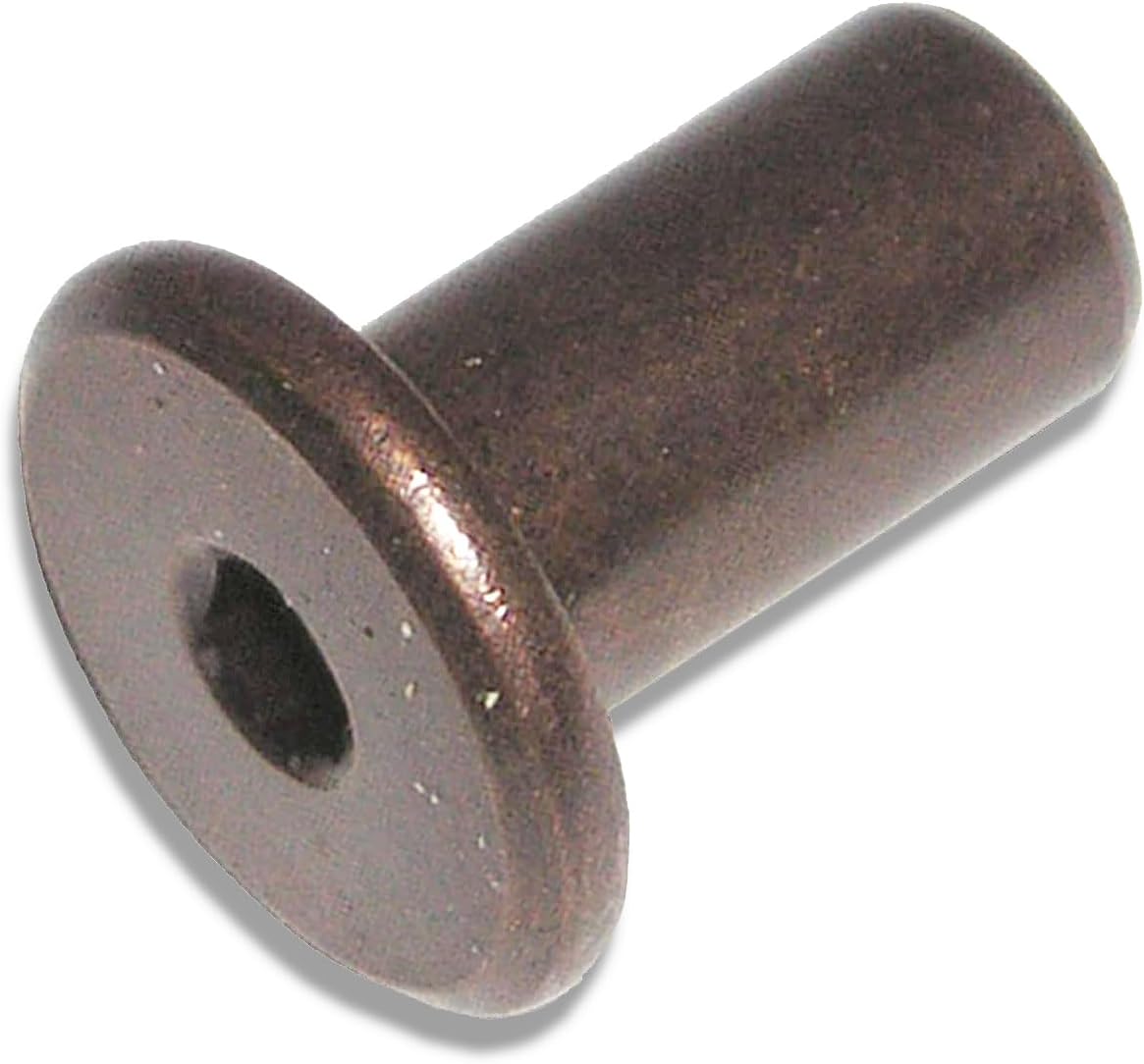 Knob Deals 1/4-20 Joint Connector Nut, Hex Drive, 17mm Head (Bronze Finish) - 100 Pack