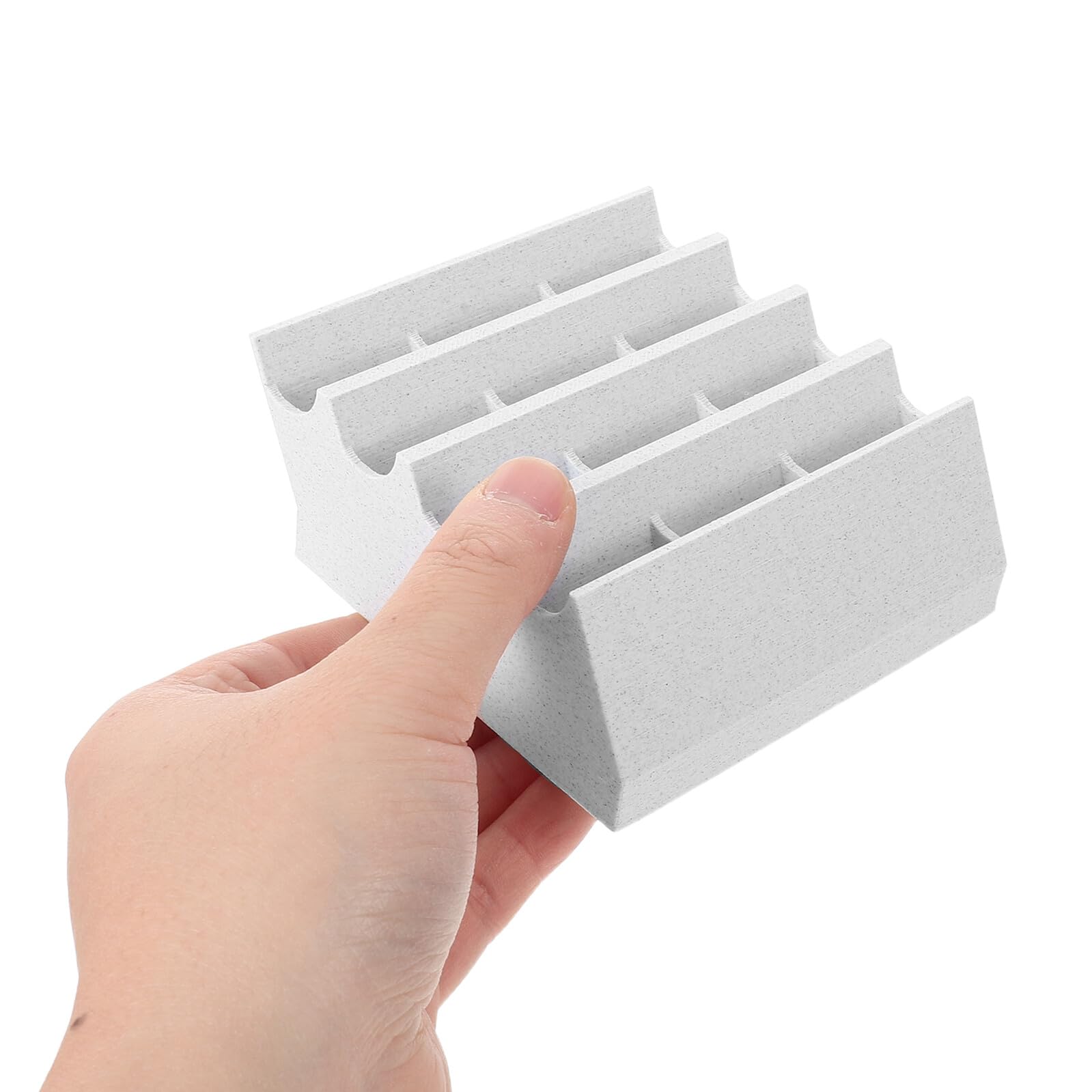 Organizzatore Scatola Multi-slot per Lame da Barba e Taglio Chioma 12 Scomparti in Pla Bianco Conservazione Sicura e Accesso Rapido per Uso in Bagno e Studi di Parrucchiere