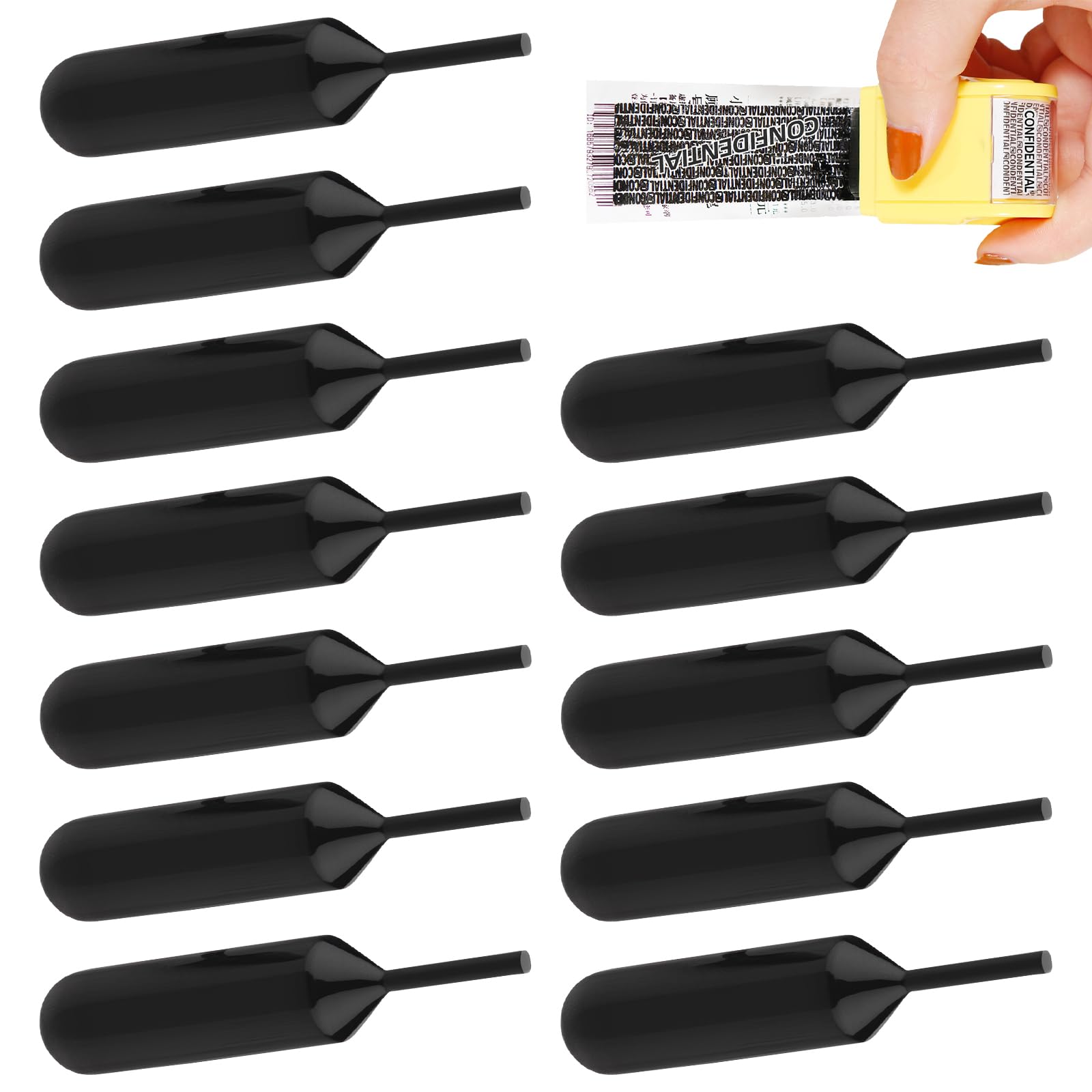 12PCS Confidential Roller Stamp Ink Refills Identity Theft Protection Data Defender Address Blocker Personal Information Security Home Office Use