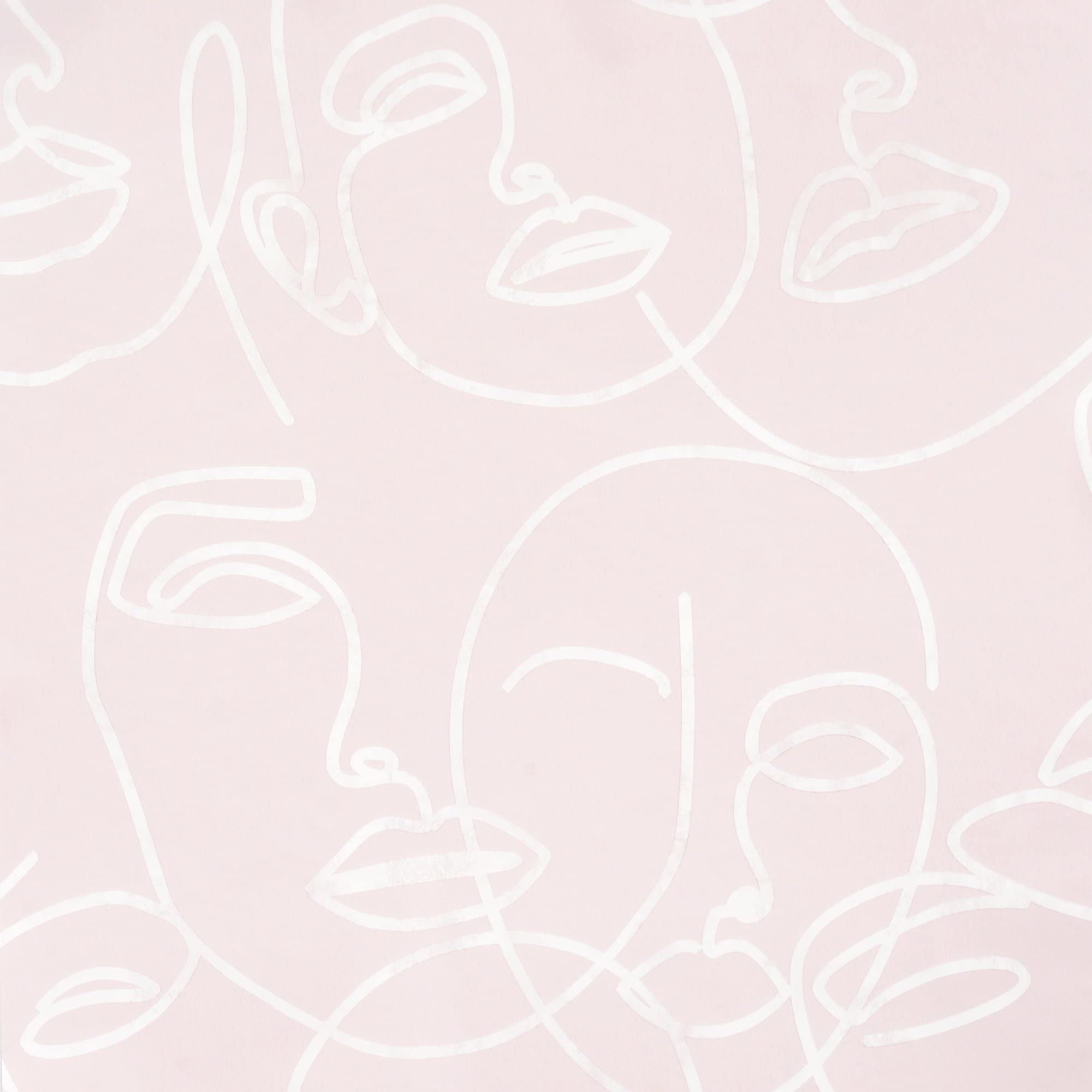 RAVALI Linear Faces Abstract Quality Wallpaper (Blush)