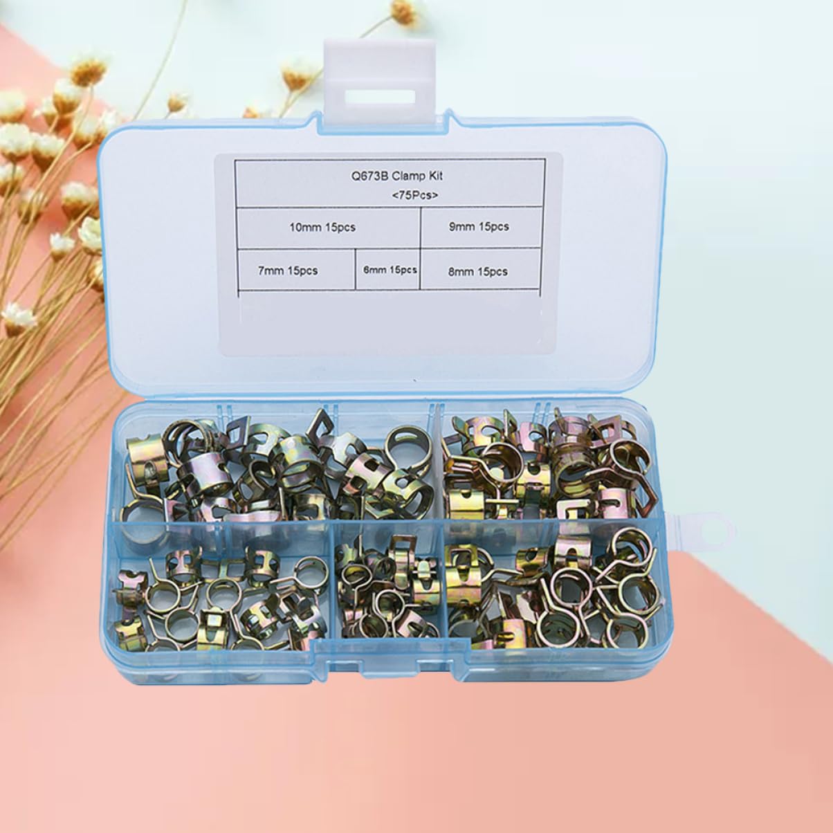Hemobllo Lot De 3 Colliers De Serrage À Ressort M8 M10 En Métal Pour Tubes En Silicone Colliers De Serrage Réglables 75 Pièces X 3