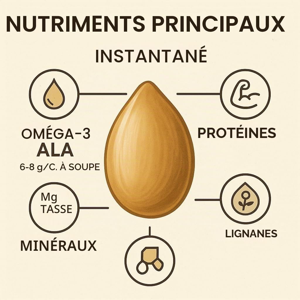 GiDeli Graines de Lin Doré 10kg - Haute Teneur en Oméga 3 et Fibres - Sans Additifs - Idéales pour la Boulangerie - Veganes - Complètes et Naturelles - Parfaites pour Muesli, Pain et Lait