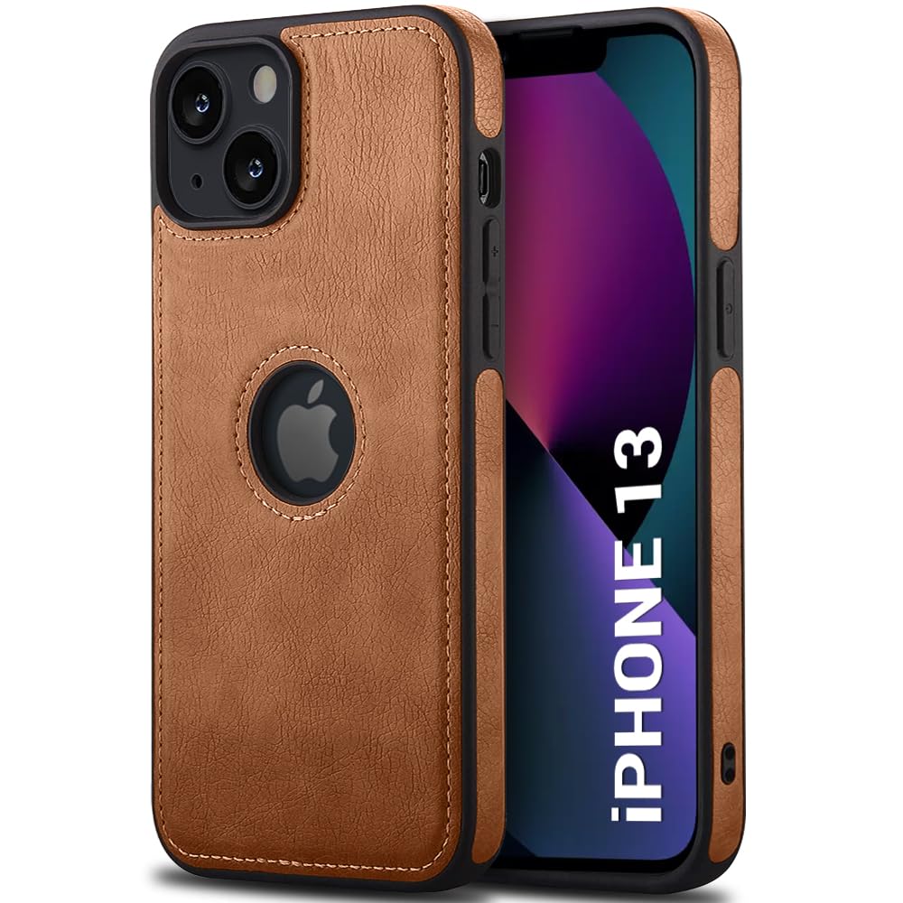 TheGiftKart Genuine Leather Finish iPhone 13 Back Cover Case | Shockproof Design | Raised Edges for Camera & Screen Protection | Stunning Minimalist Design Back Case Cover for iPhone 13 (Brown) (B0CX5CMTLJ) Amazon Price History, Amazon Price Tracker