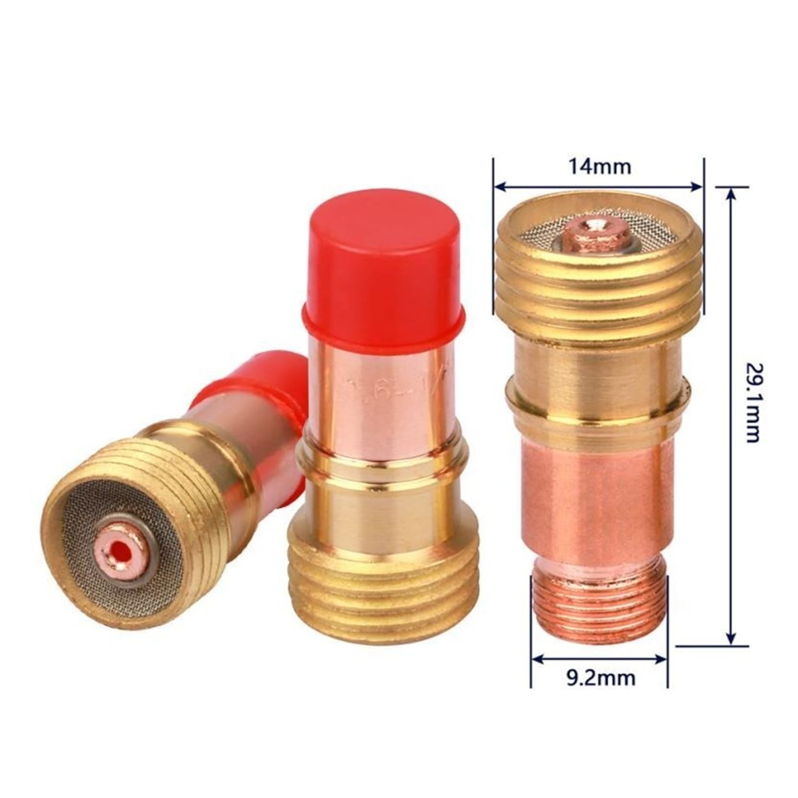 Compatible con WP9 WP20 WP17 WP18 WP26 soplete de soldadura TIG 11 Uds 12# Kit accesorios taza alúmina boquilla cerámica blanca