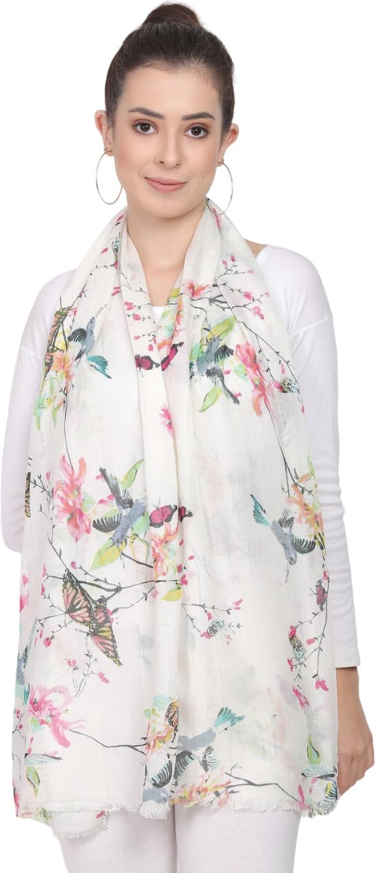 Printed Viscose Women Scarf, Stole, Fancy Scarf-image-39