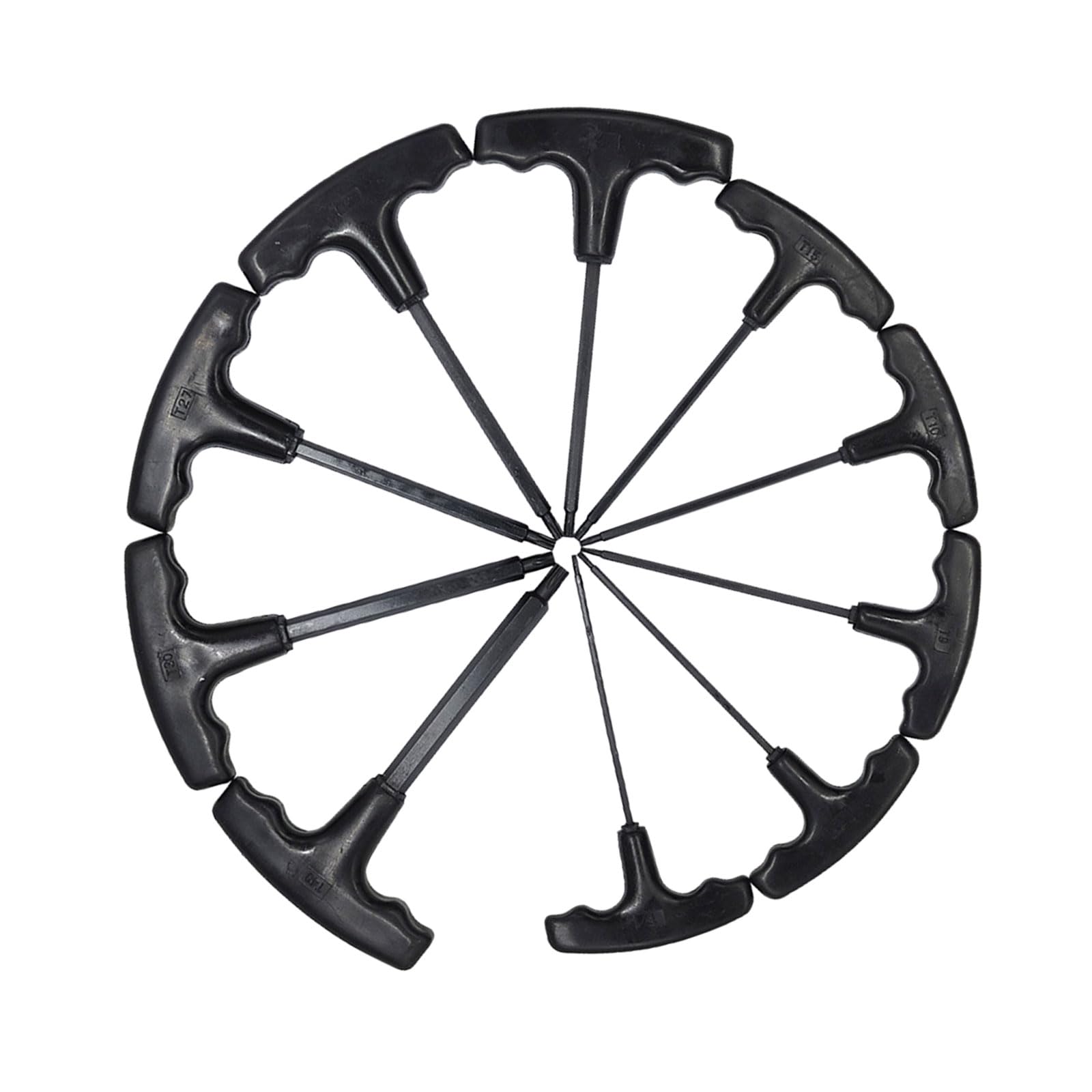 Bestvisse10Pcs Hexagon Key Set With Flat Head T-Shaped Handle 2-10mm Wrench Multifunctional Spanners for Mechanical Maintenance