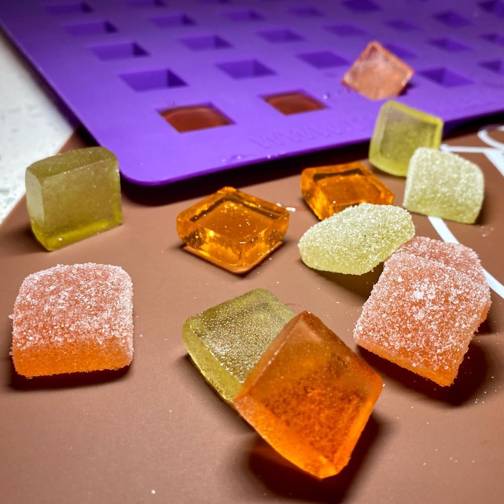 Truffly Made Mini Cube 80 Candy Silicone Mold for Chocolate Truffles, Jellies, Candy and Edibles