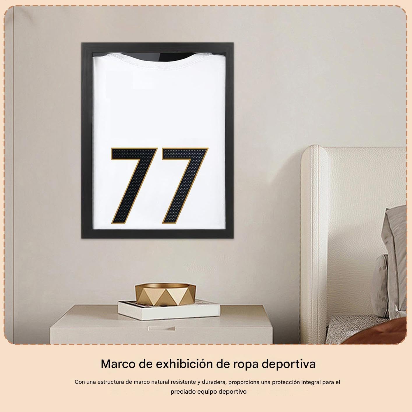 Vitrina para Camisetas Deportivas,Marco para Camisetas De Fútbol - Caja De Almacenamiento A Prueba De Polvo para Aficionados Jugadores Coleccionistas Béisbol Fútbol Hockey