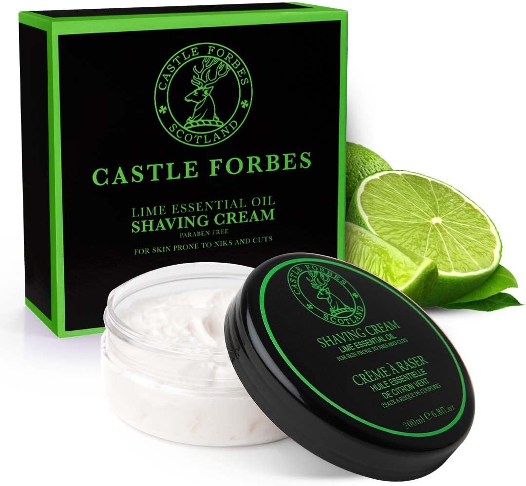Castle Forbes Lime Shaving Cream For Men, 6.8 fl.oz