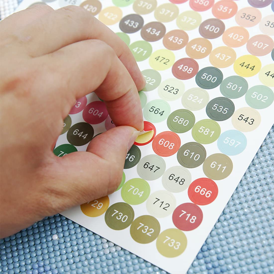 DULSPUE Para Pintura de Diamantes - 8 Hojas de Pegatinas para