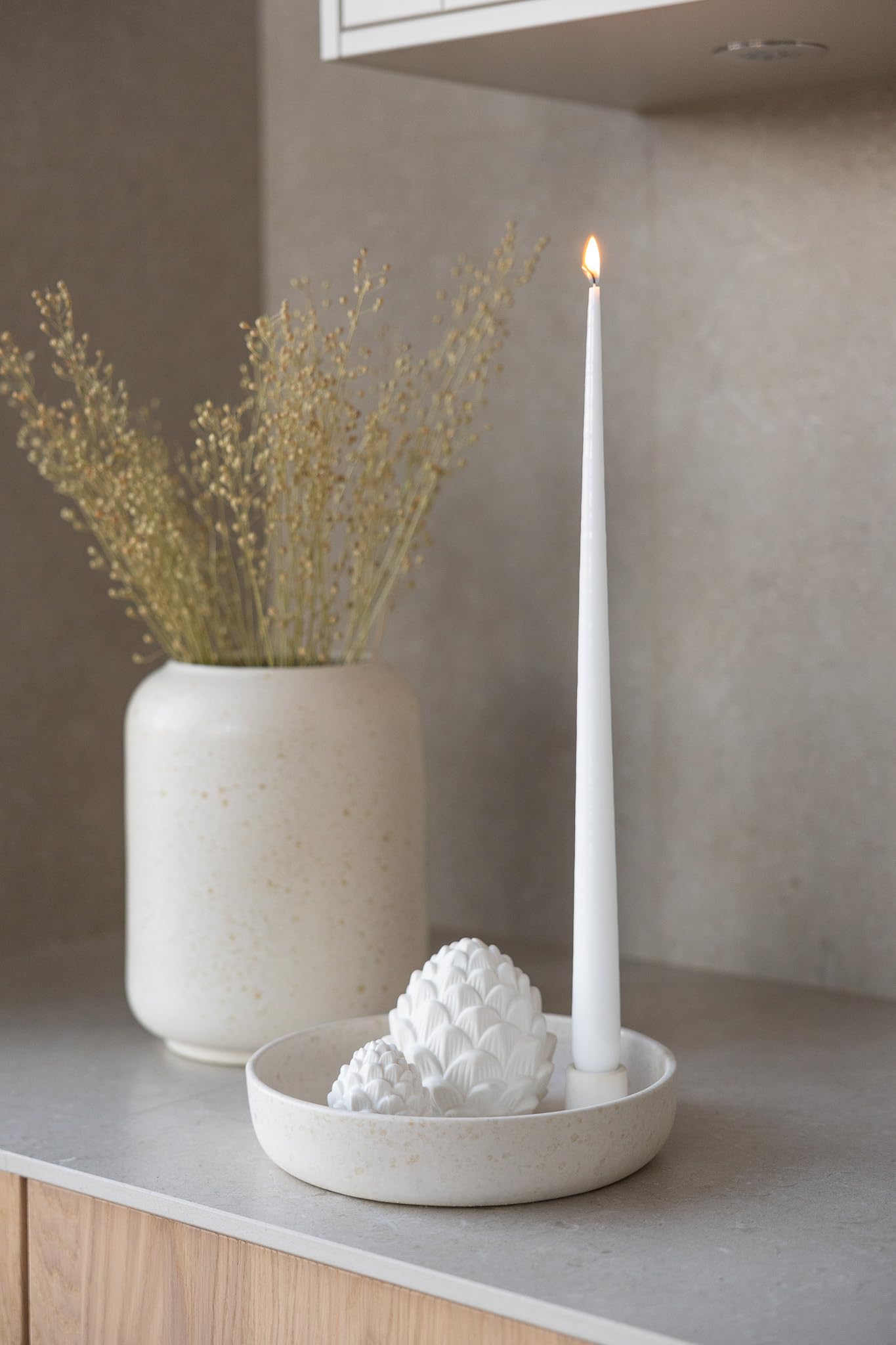 Storefactory Kerzenhalter LIDATORP Portugal Creme Natur | Ø 23x5cm