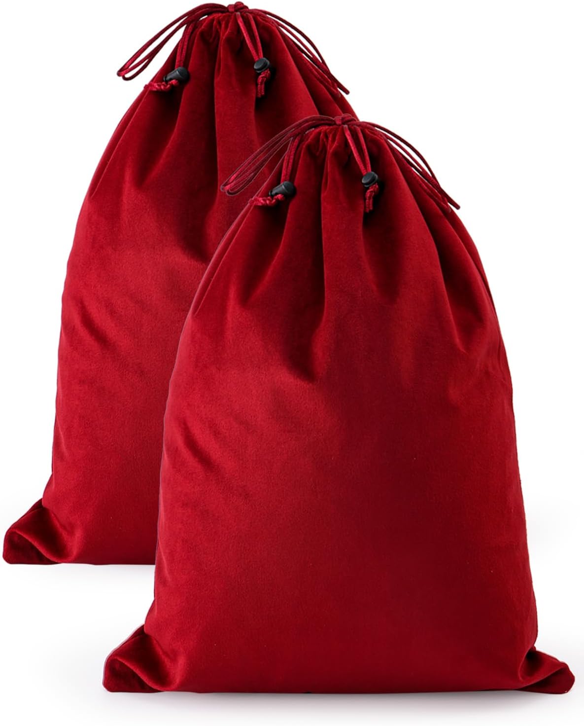 FantasyLife Shoe Bags for Travel, 17.3″x12.6″ Washable Dust Bags for Storage & Packing, Flannel Shoe Pouch with Drawstring Closure for Purses, Handbags, Shoes & Toys (2, Rio Red)