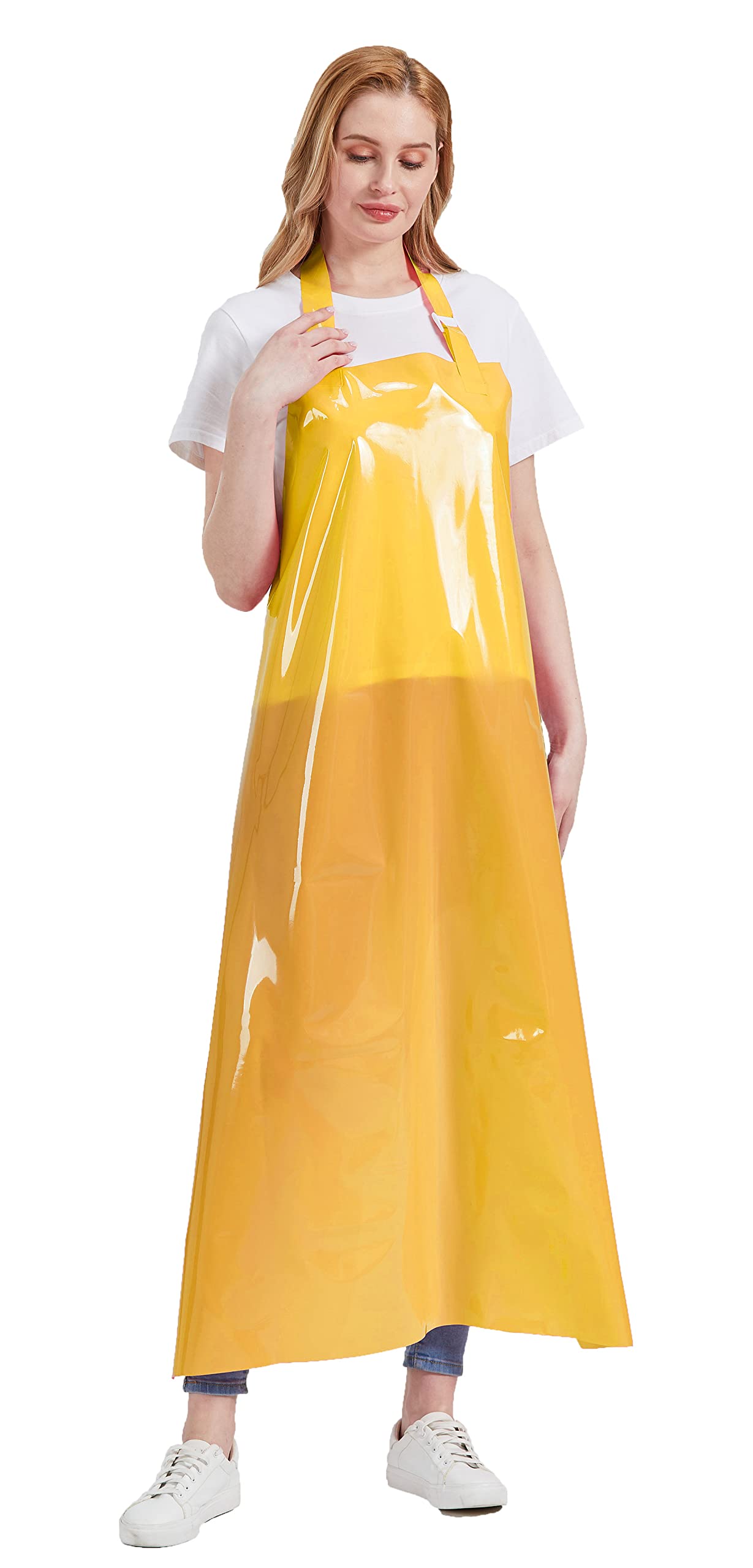 Nanxson TPU Waterproof Apron Lightweight Work Apron with Adjustable Buckle for Pet Bathing,Dishwashing,Butchers,Housework