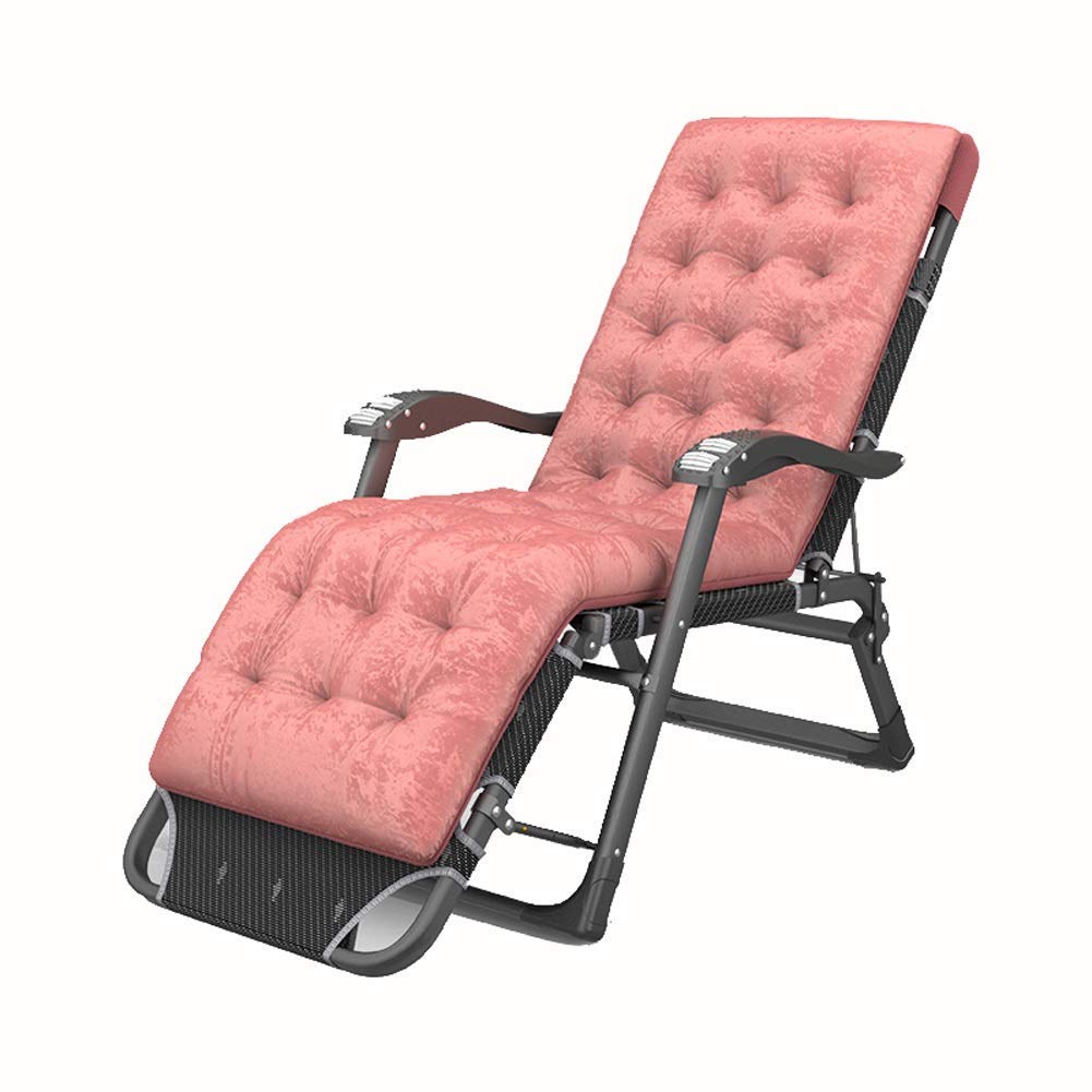 Tumbona reclinable de jardín rosa que soporta 200 kg para un descanso sin dolores