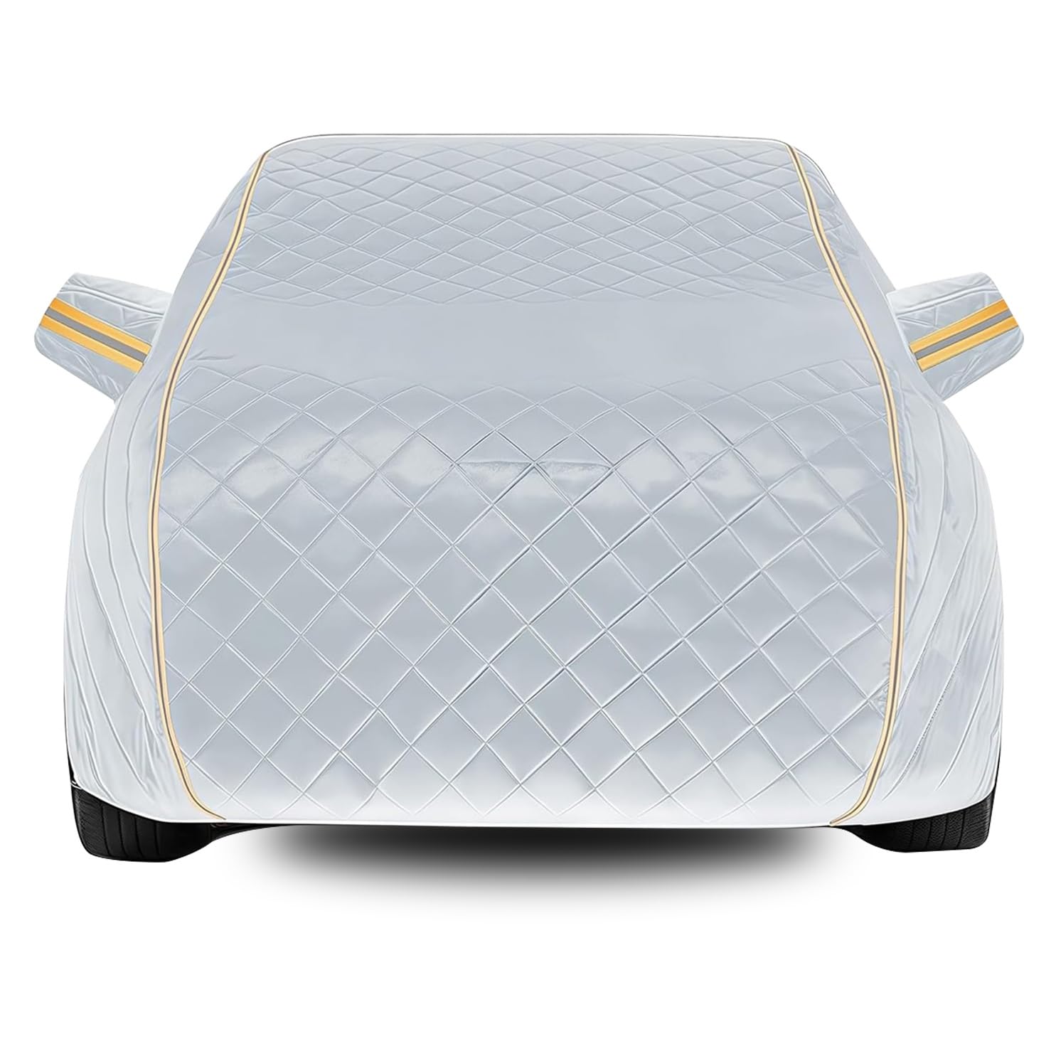 Telo Copriauto Antigrandine Per Opel Meriva | 4288 x 1812 x 1615 mm | Impermeabile, Antivento, Antipolvere, Traspirante, Materiale Spesso Con Cerniere Laterali(Silver)