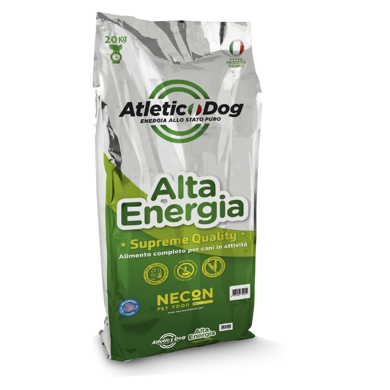 Atletic Dog Alta Energia Mangime Cibo Secco Completo per Cani Adulti in Attività Sportivi di Alta Qualità Confezione 20kg