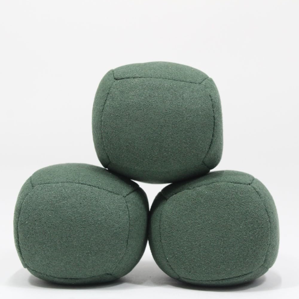 Zeekio Astro Juggling Ball Set - 100g Shredded Rubber Filled - Super Soft - Set of Three (3) (Green)