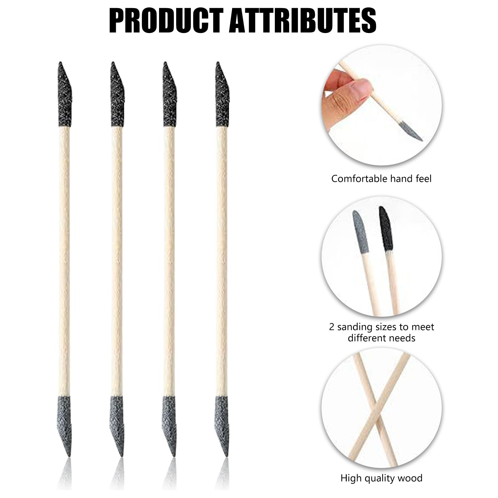 20/30/60PCS Doppia Testa Fine Dettaglio Levigatura Stick per Legno e Modellismo Lucidatura Artigianale Strumenti di Levigatura 150/280 Grit
