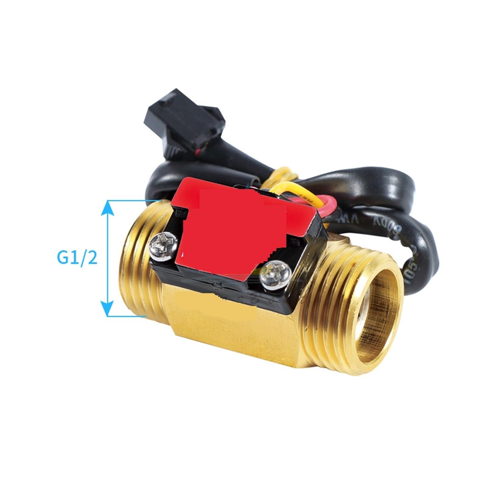 Medidor de caudal de agua, Medidor de flujo de turbina con interruptor de Sensor de flujo de agua G1/2 ", medidor de flujo de 1-25l/min for circulación de líquido de Control Industrial para agua, diés