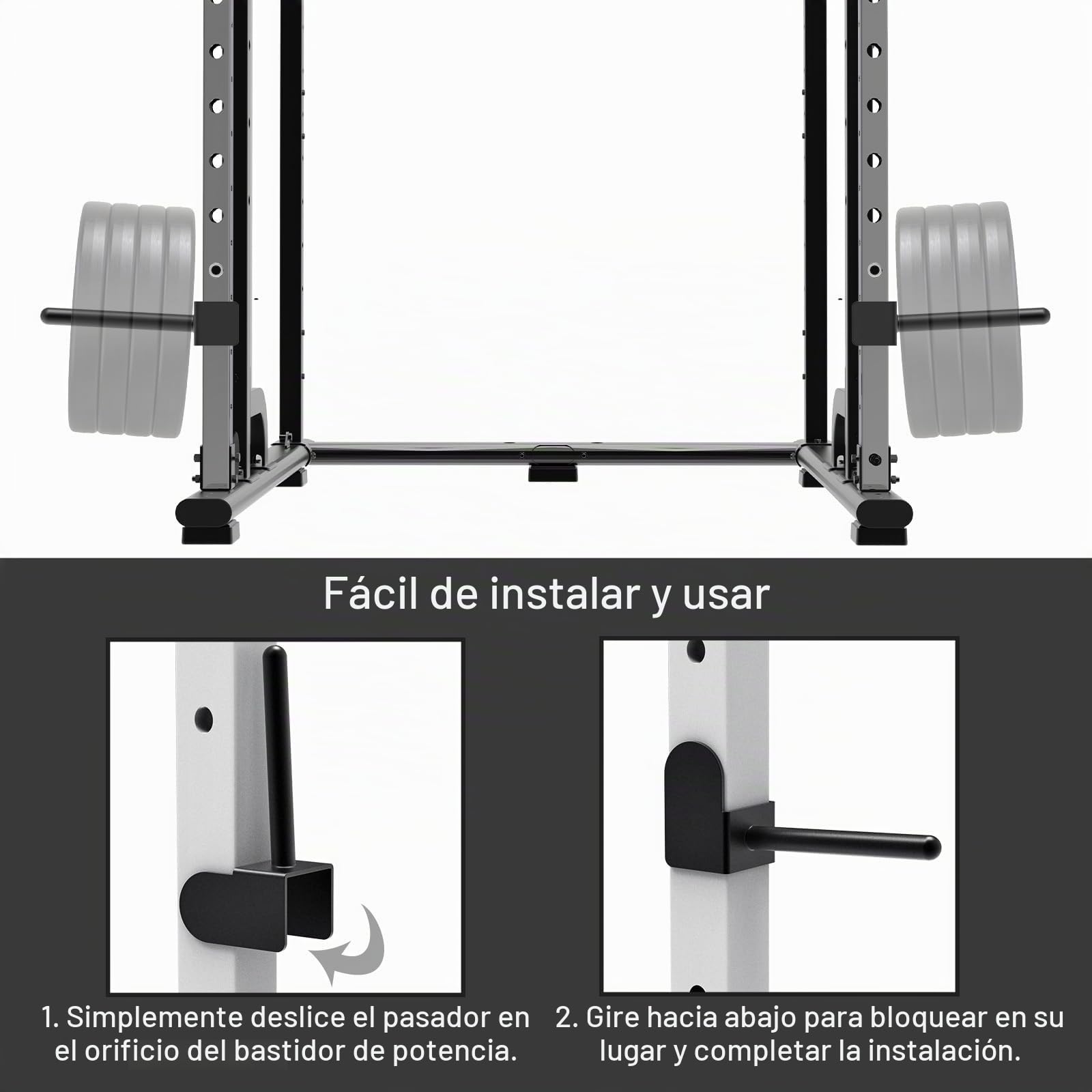 Kipika Soporte para placa de alimentación de 2 x 2 y 3 x 3 pulgadas, almacena platos estándar y olímpicos, compatible con discos de peso estándar de 1 pulgada y olímpicos de 2 pulgadas, juego de 2