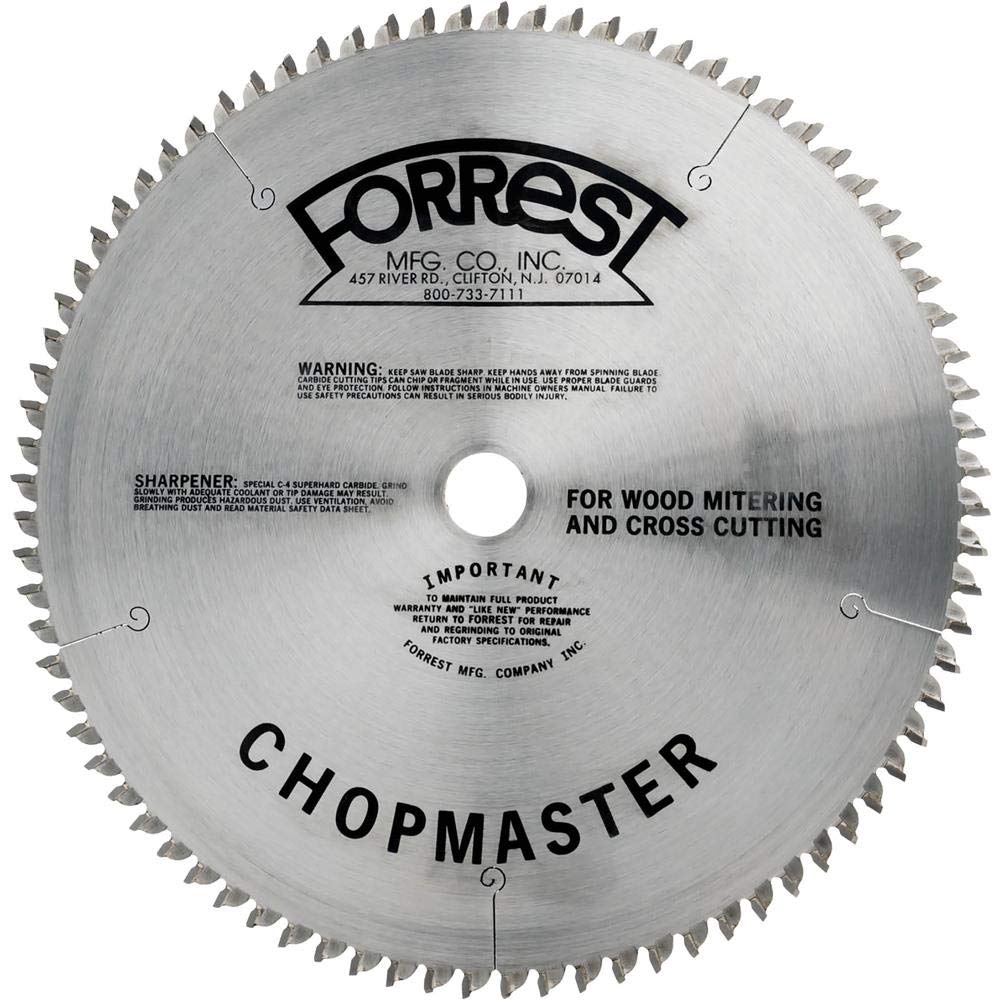 Forrest CM12806115 Chopmaster 12-Inch 80-tooth ATB Miter Saw Blade with 1-Inch