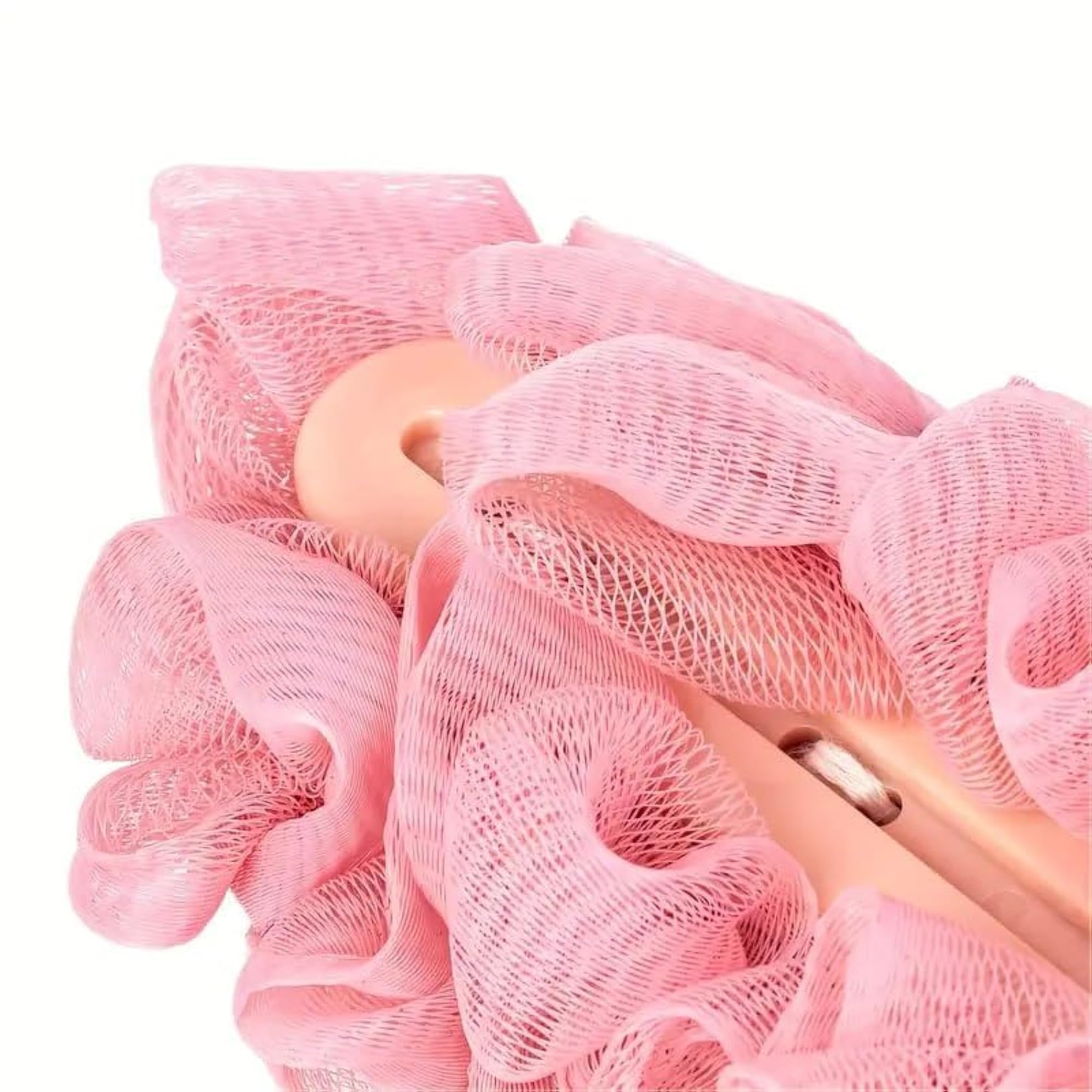 Loofah Long Handle Bath Body Brush, Soft Nylon Mesh Sponge