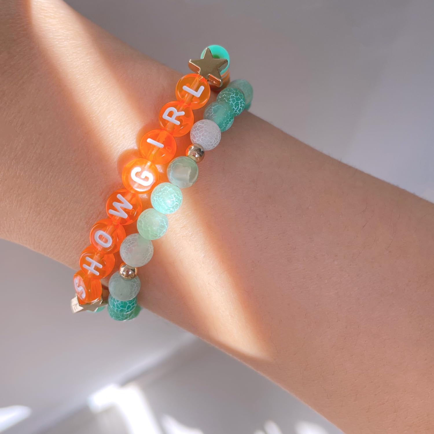 YELLOWPEACH Showgirl Earrings Bracelets Set Orange Green Tour Concert Inspired Outfit Match Jewlery for Fans Gift Women - Image 2